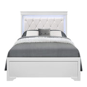 Shaker - Bed With LED Lighting And Crystal Inspired Tufted Headboard