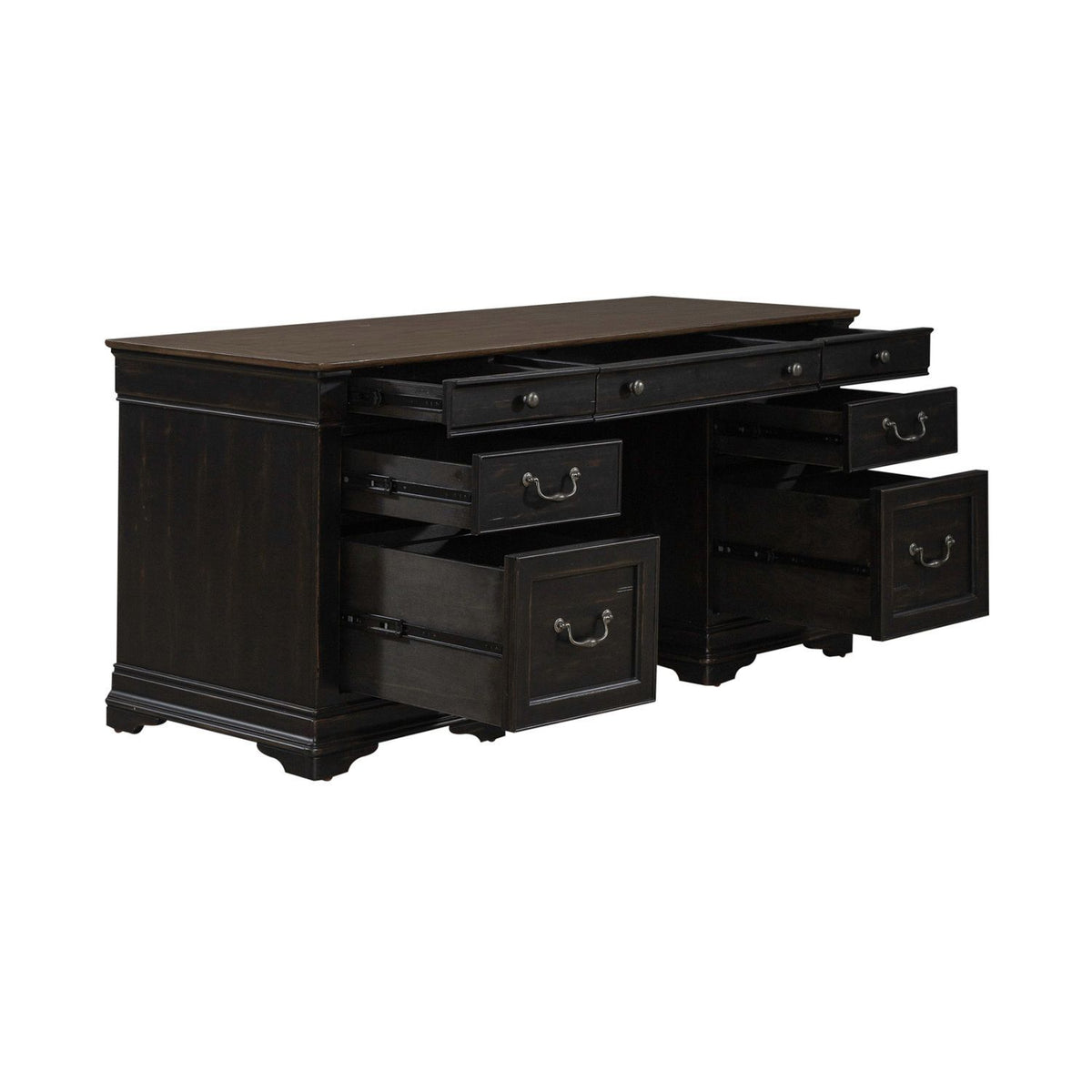 Meritage - Jr Executive Credenza - Aged Charcoal