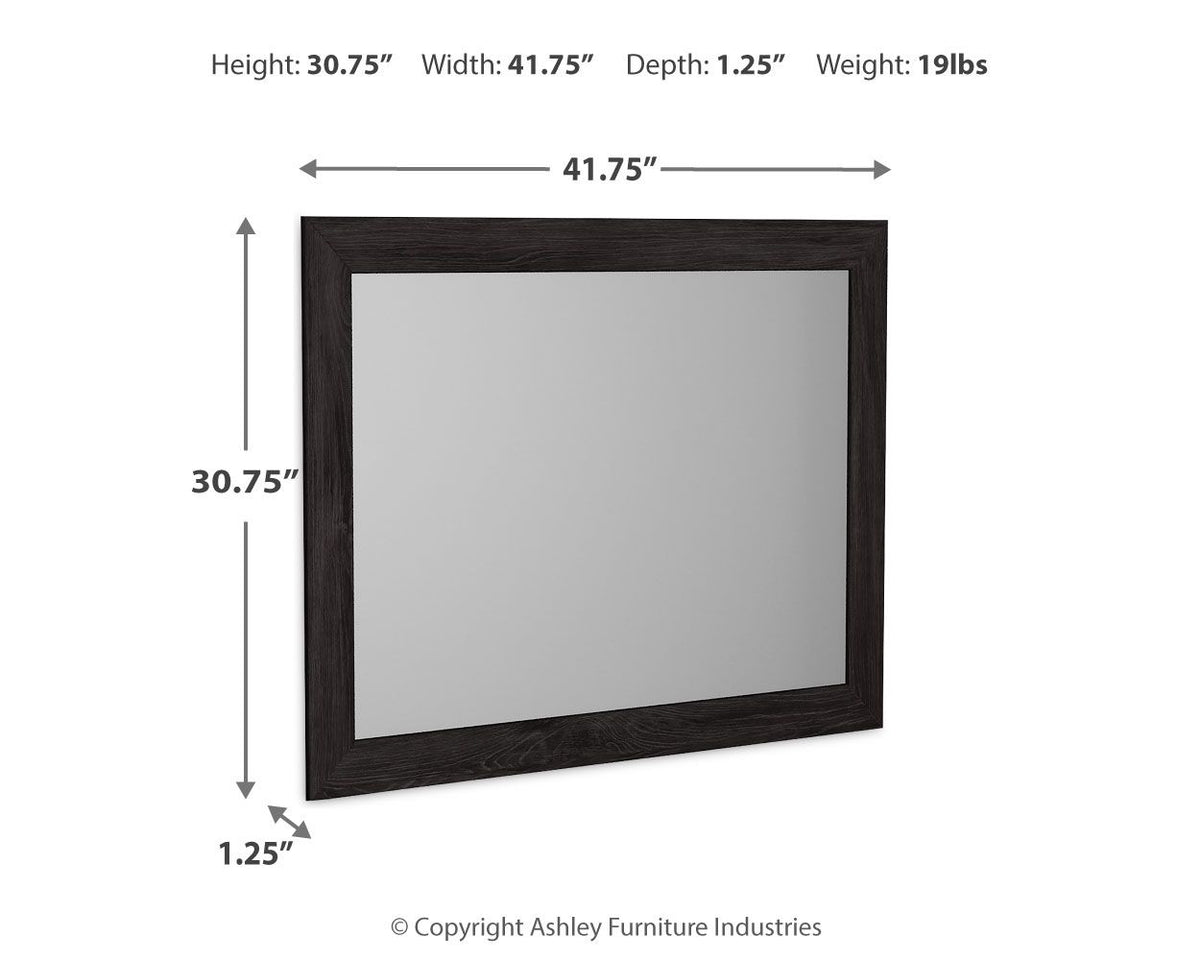 Belachime - Bedroom Mirror - Charcoal