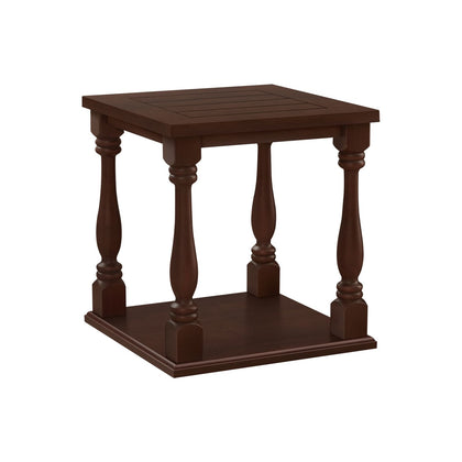 Accent Table, 2 Tier, Square, Traditional - Espresso