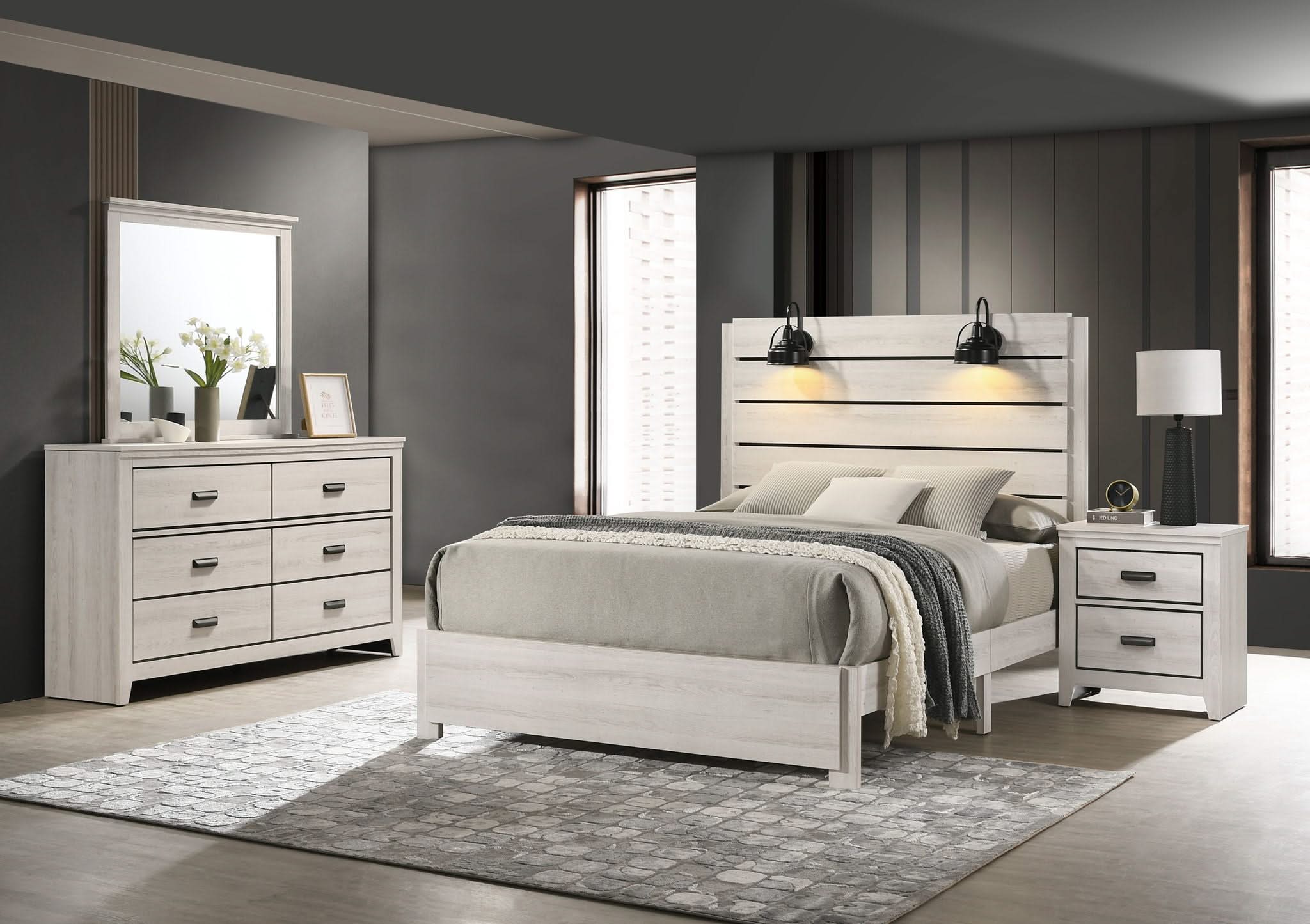 Carter - Queen 4 Piece Bedroom Set - White