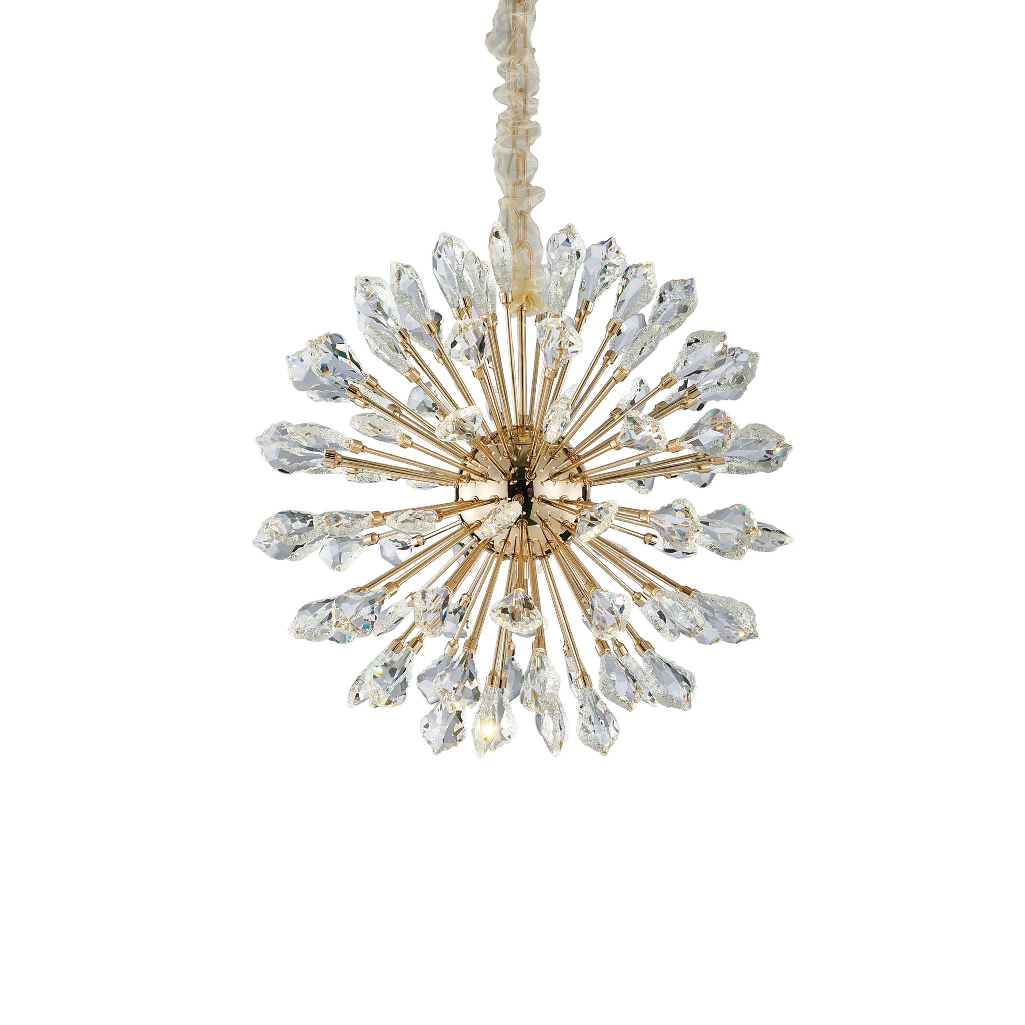 Michael Amini Lighting - Solara 24" Round Crystal LED Chandelier - Gold
