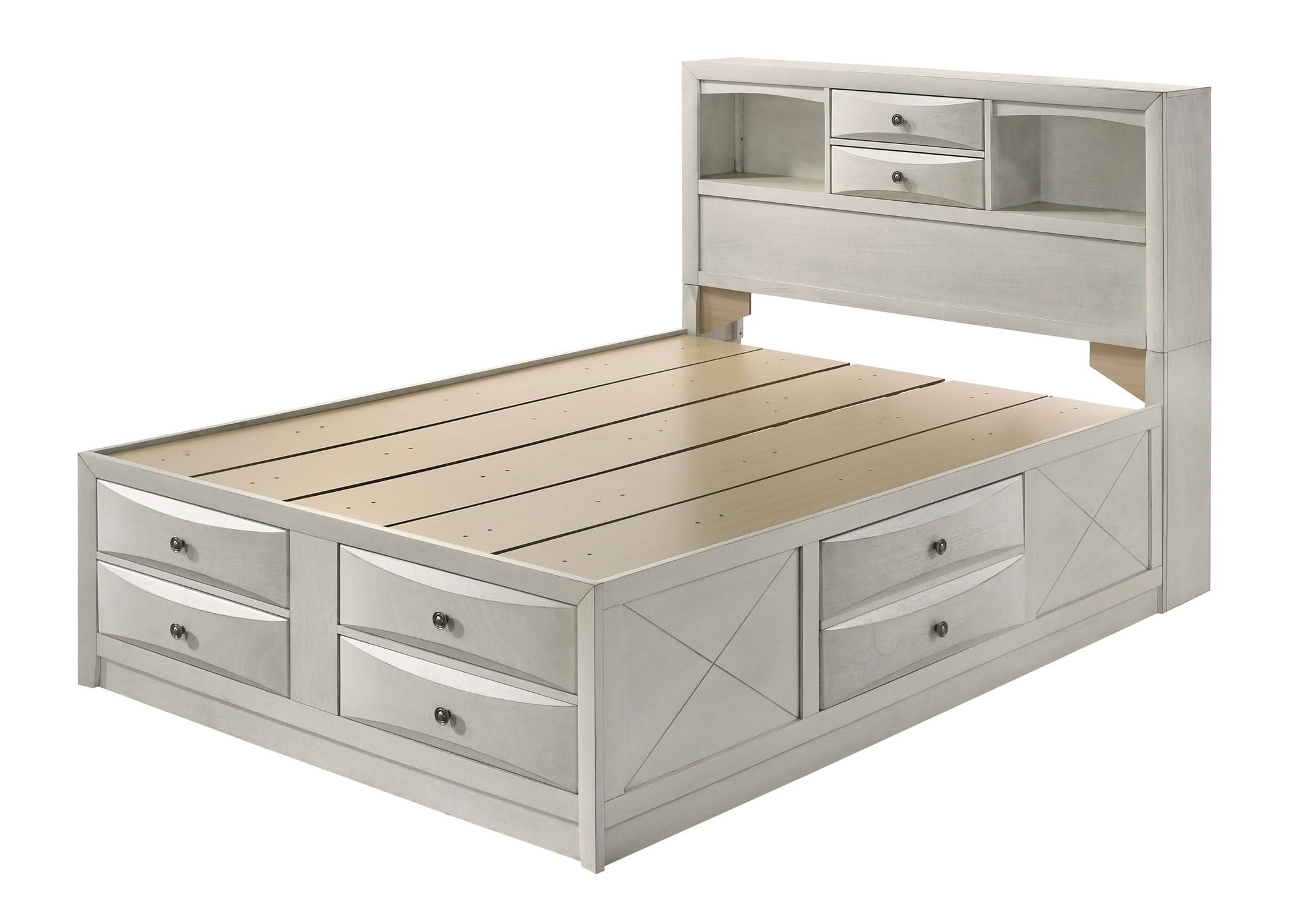 Emily - Queen Captains Bed - White
