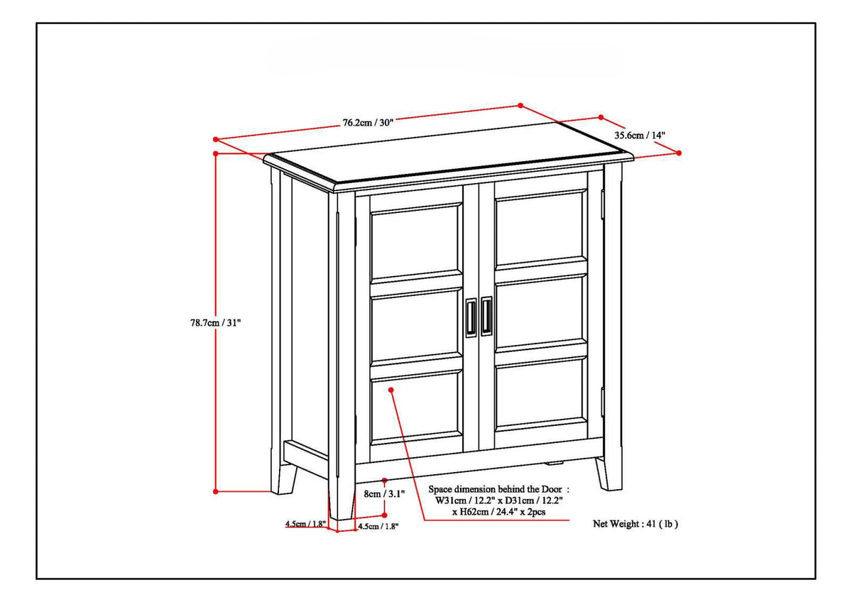Burlington - Low Storage Cabinet - Light Brown