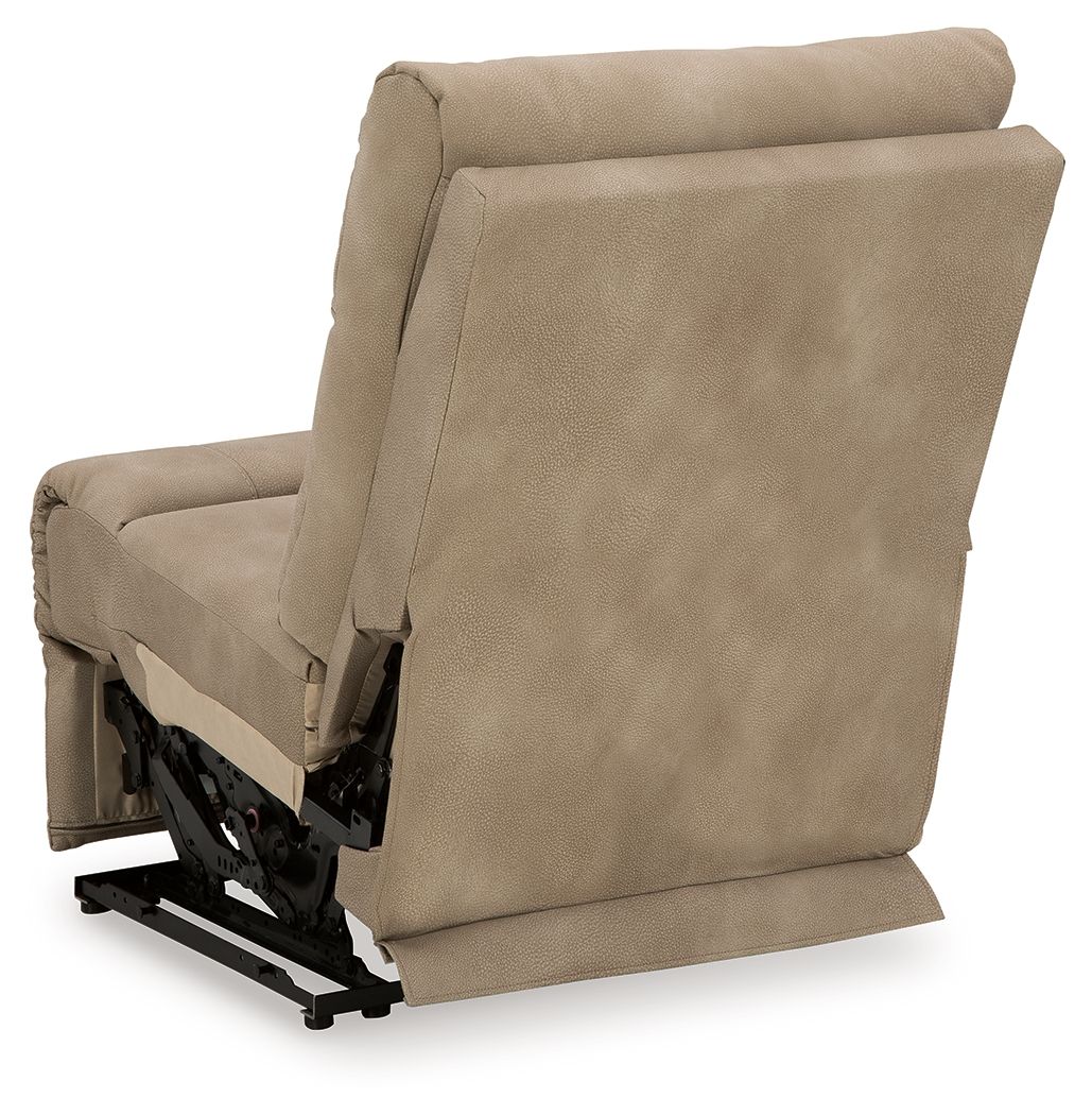 Next-Gen Durapella - Power Armless Recliner With Adj Headrest - Sand