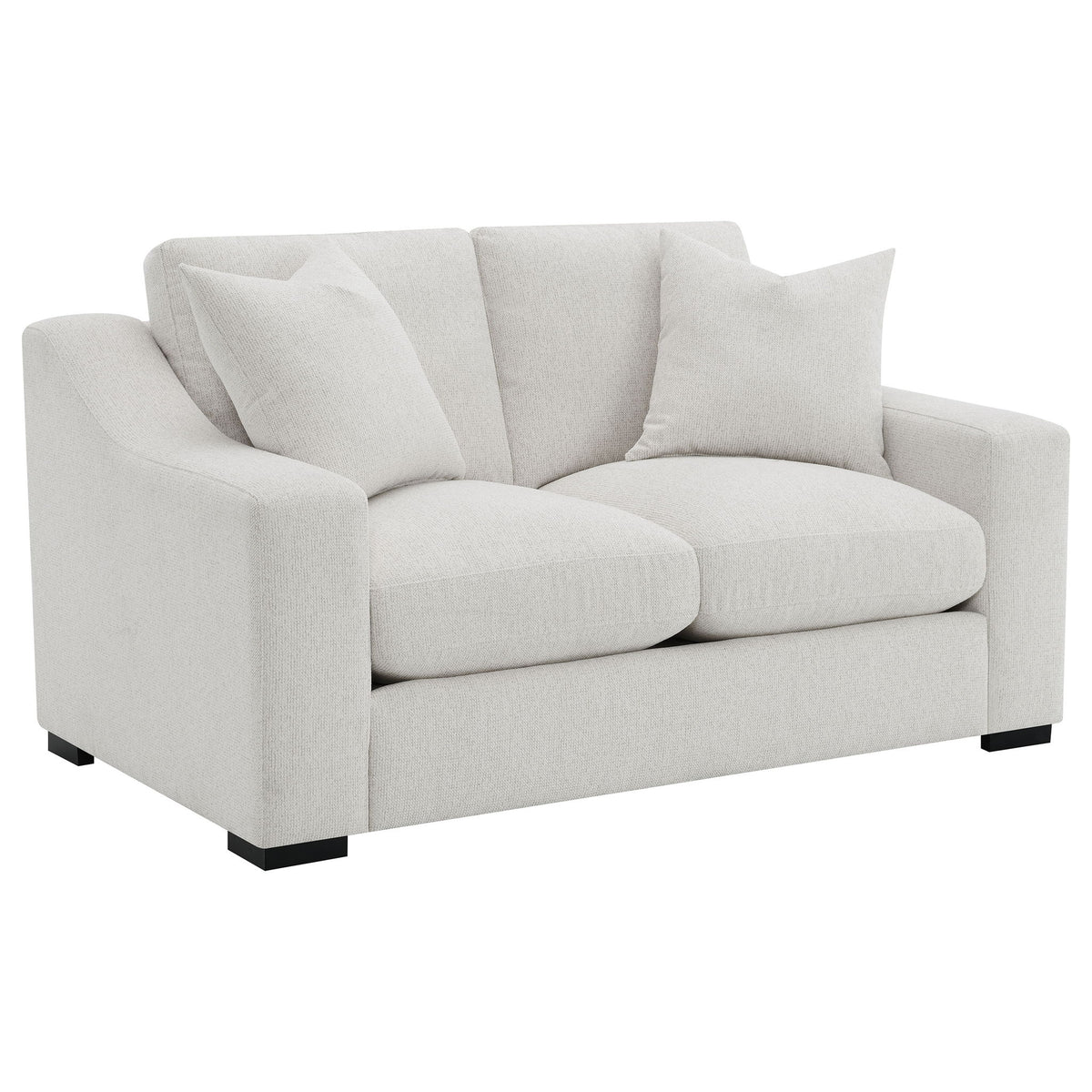 Ashlyn 2-piece Upholstered Track Arm Sofa Set Sand
