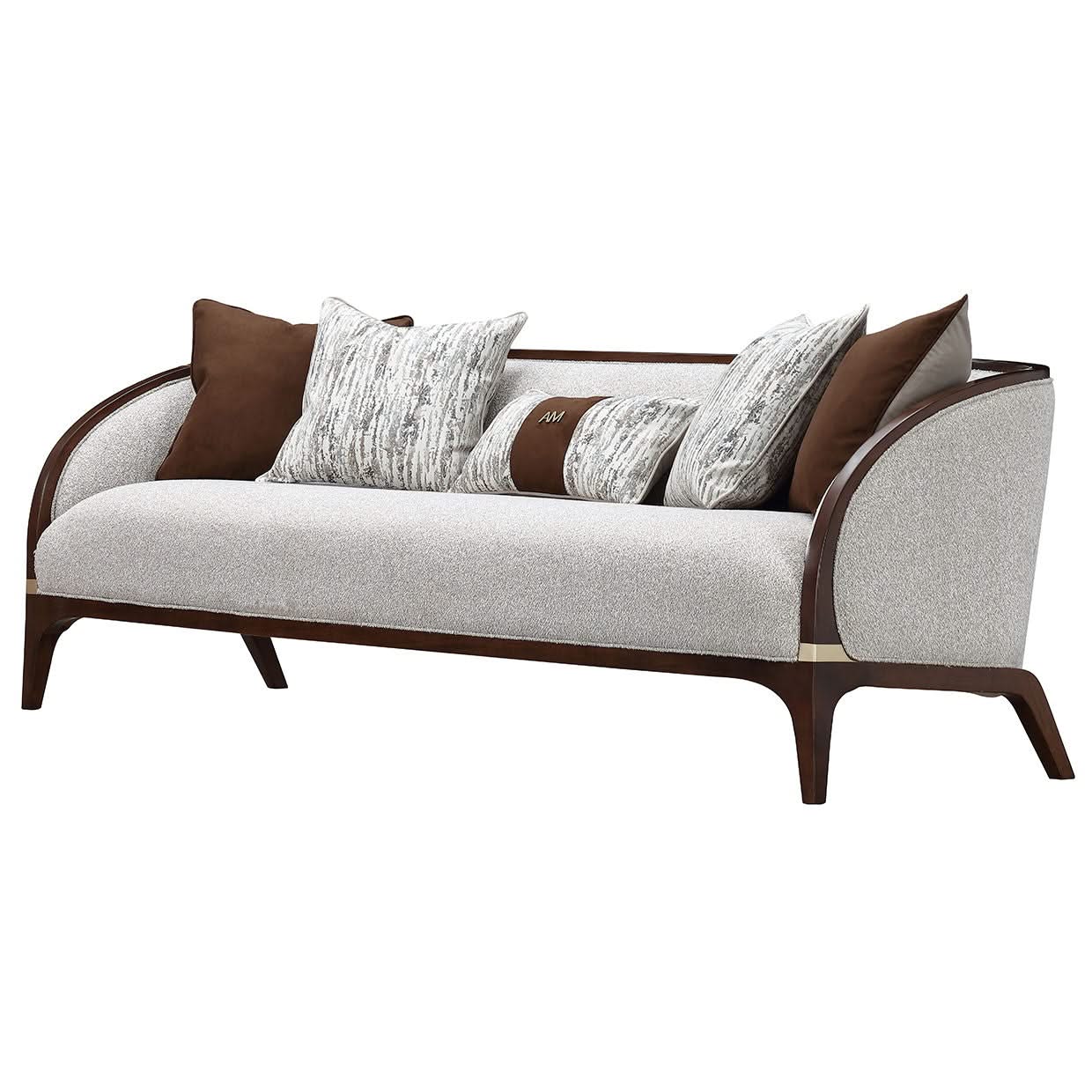 Houston - Sofa - Pebble / Walnut
