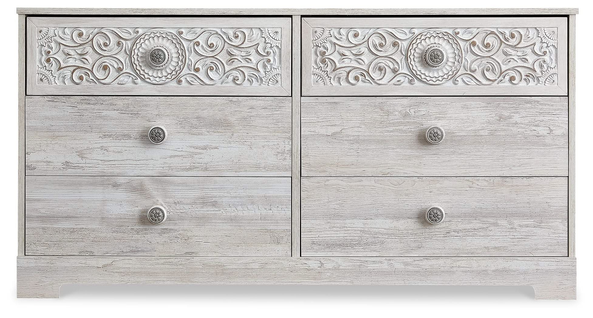 Paxberry - Six Drawer Dresser - Weatherworn - Whitewash