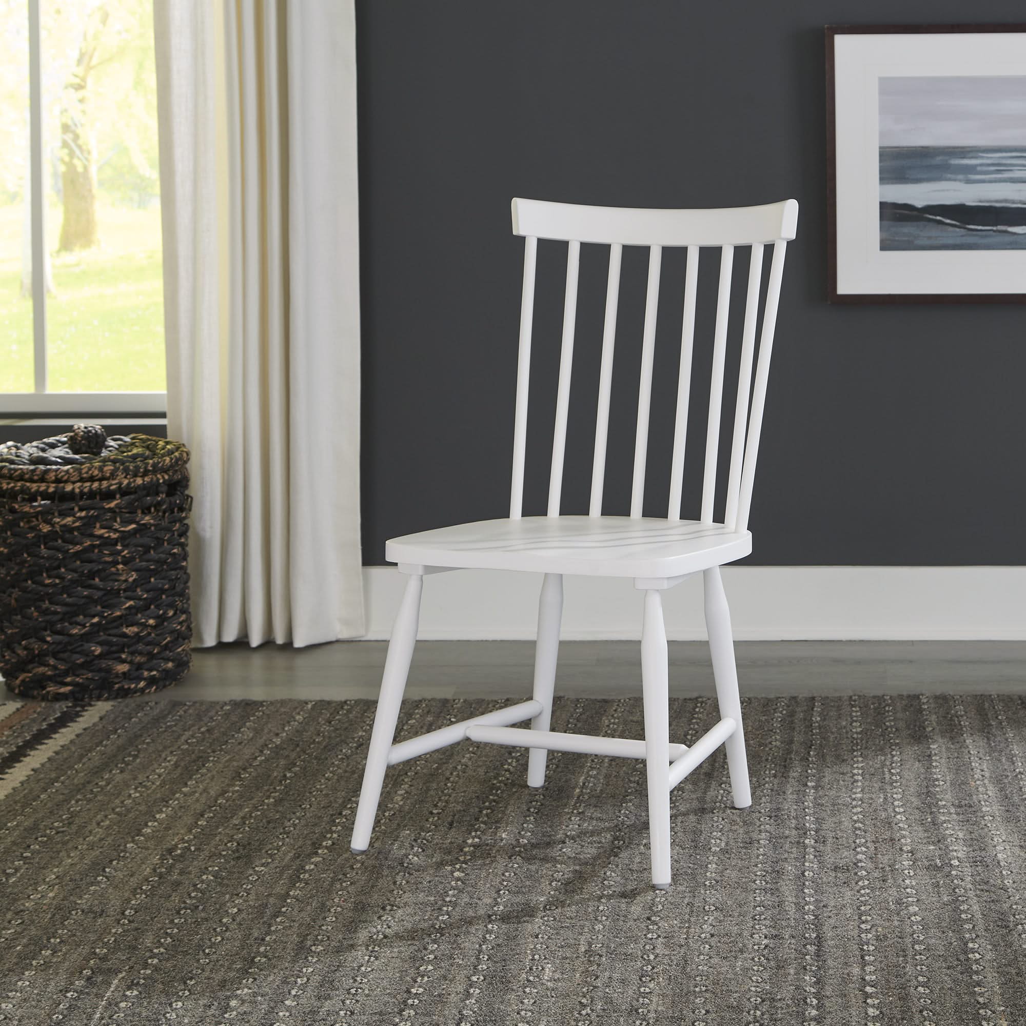 Palmetto Heights - Spindle Back Side Chair - Shell White & Driftwood
