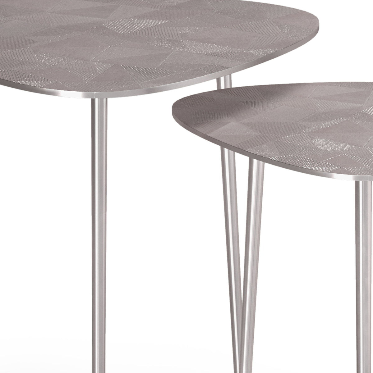 Shelton - 2 Piece Metal Nesting Table - Gray