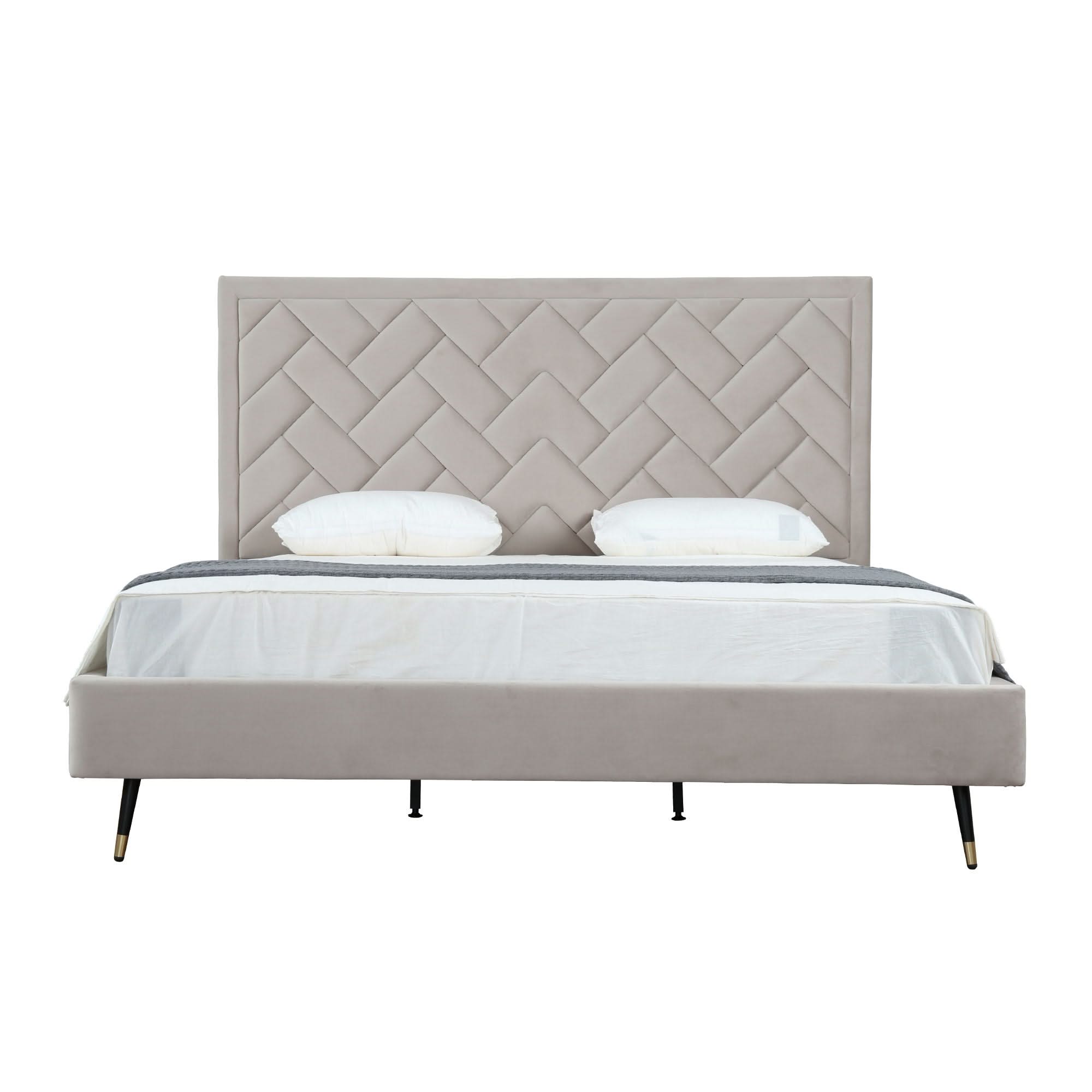 Crosby - Bed With Upholstered Headboard And Slats