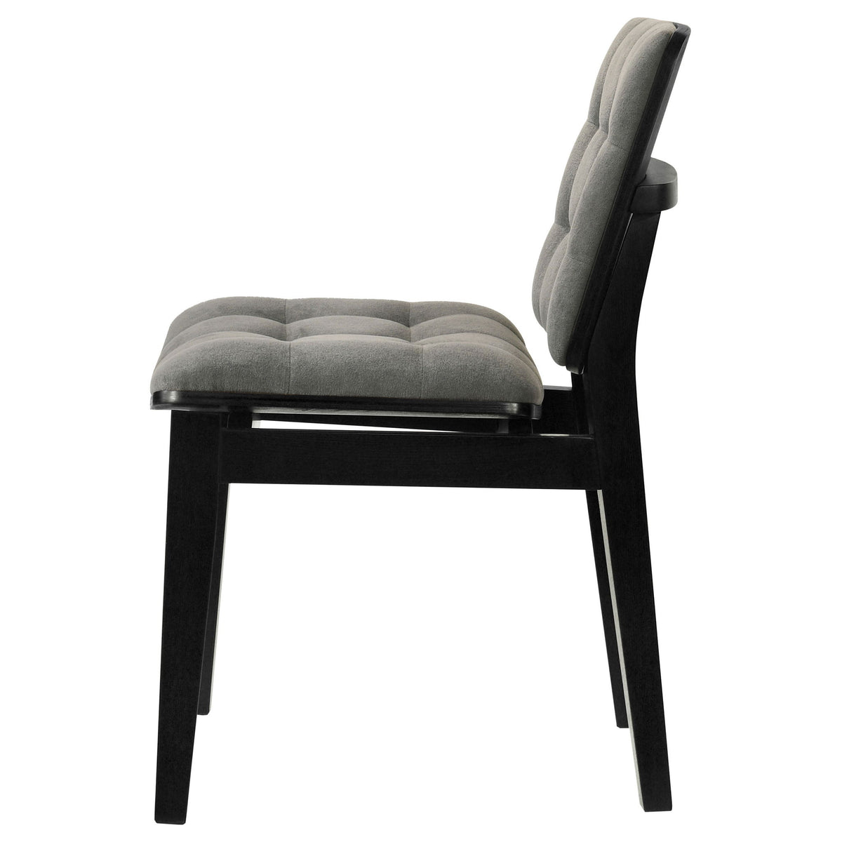 Redbridge Velvet Upholstered Side Chair Grey and Black (Set of 2)