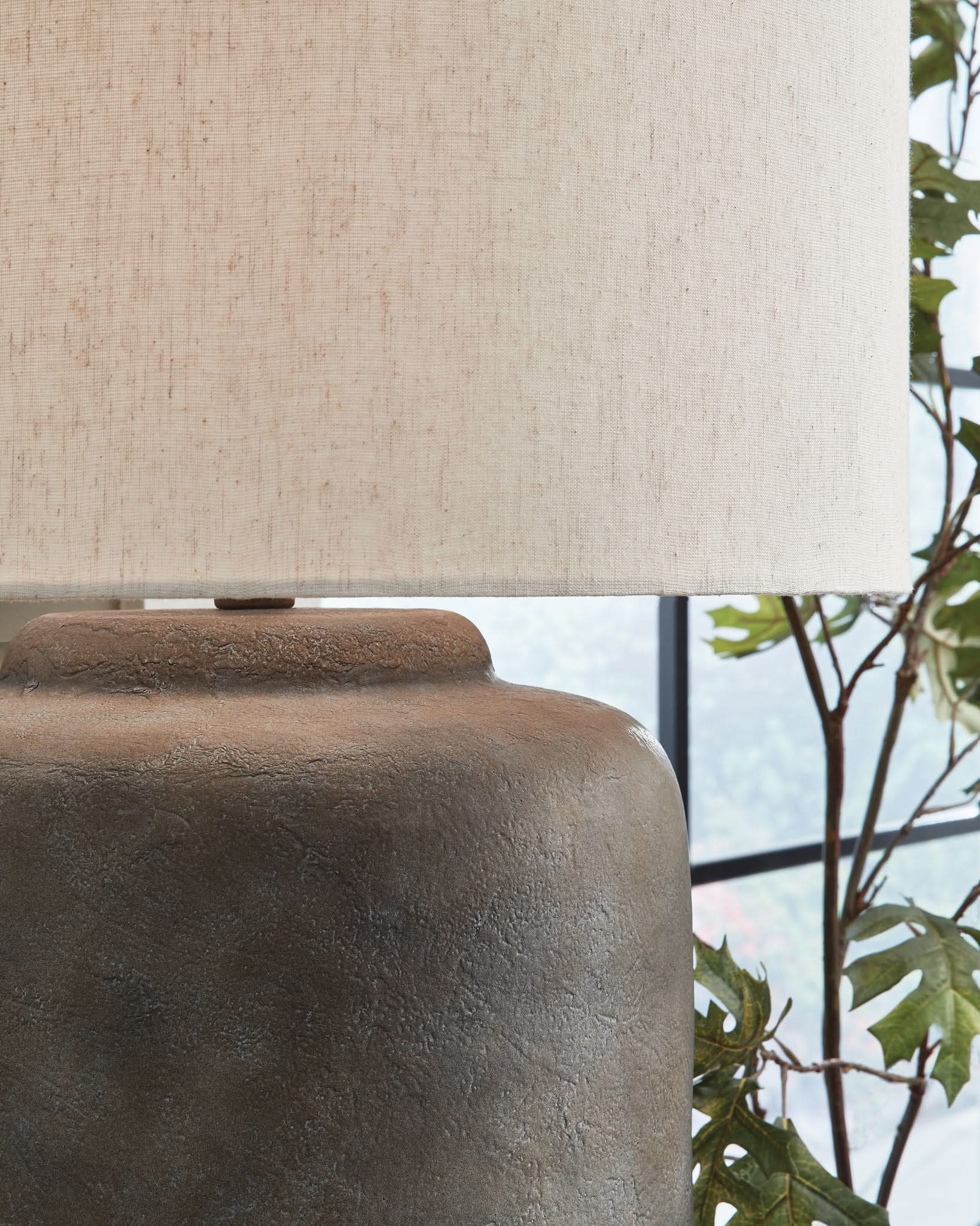 Zandophen - Metal Table Lamp - Antique Gray