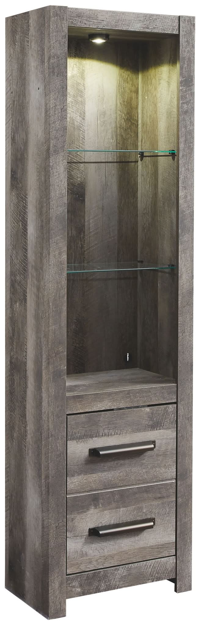Wynnlow - Pier - Two Drawers & Two Shelves - Gray Dark