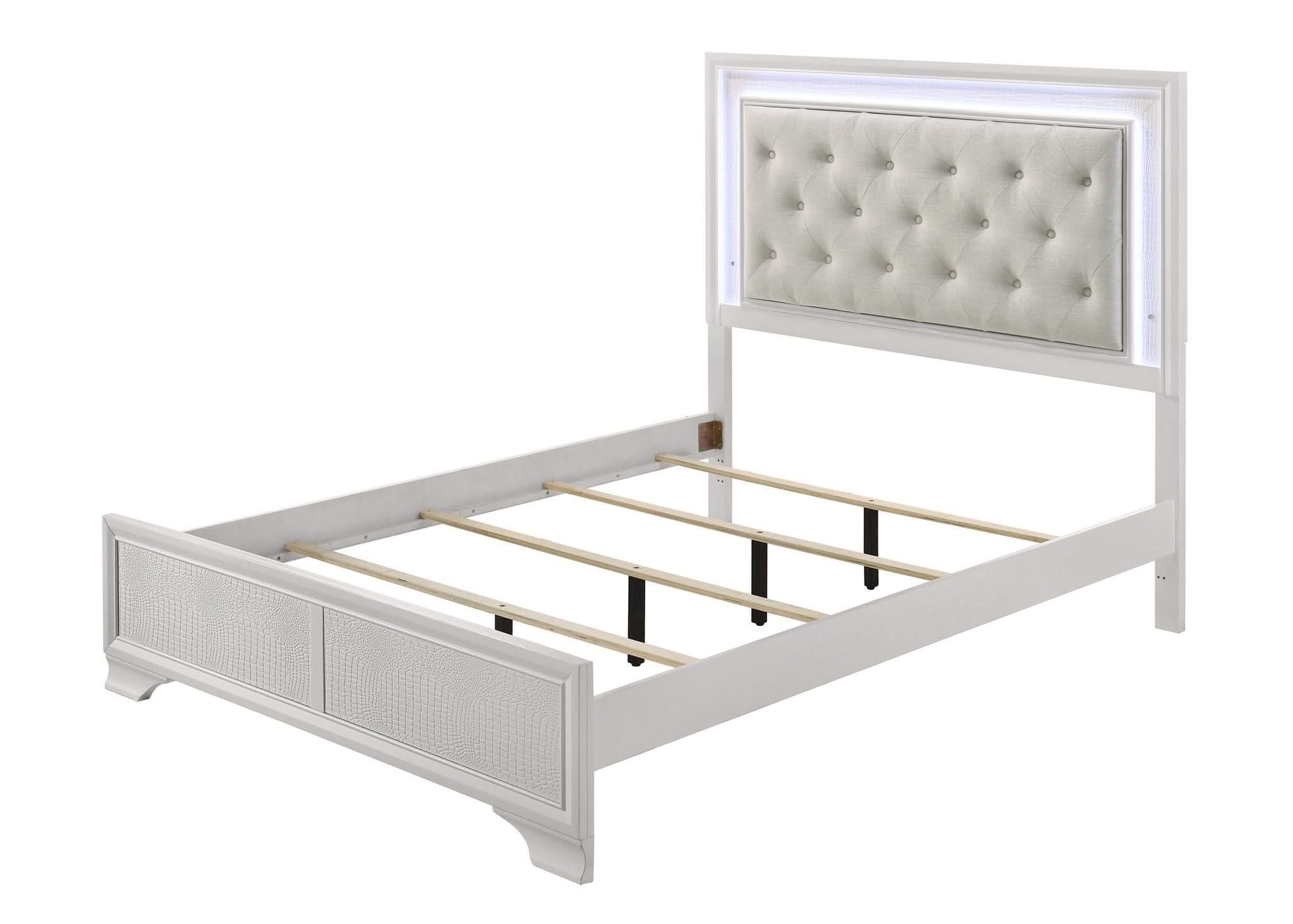 Lyssa - Queen 5 Piece Bedroom Set - Oat / Frost