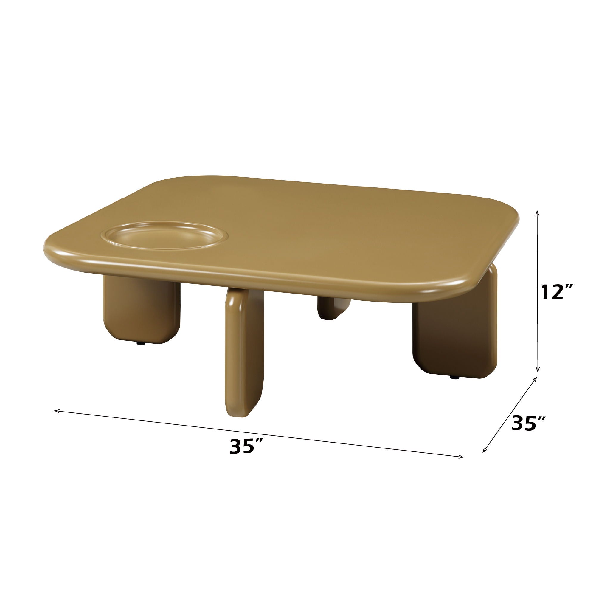 Joane - Coffee Table - Yellow Brown