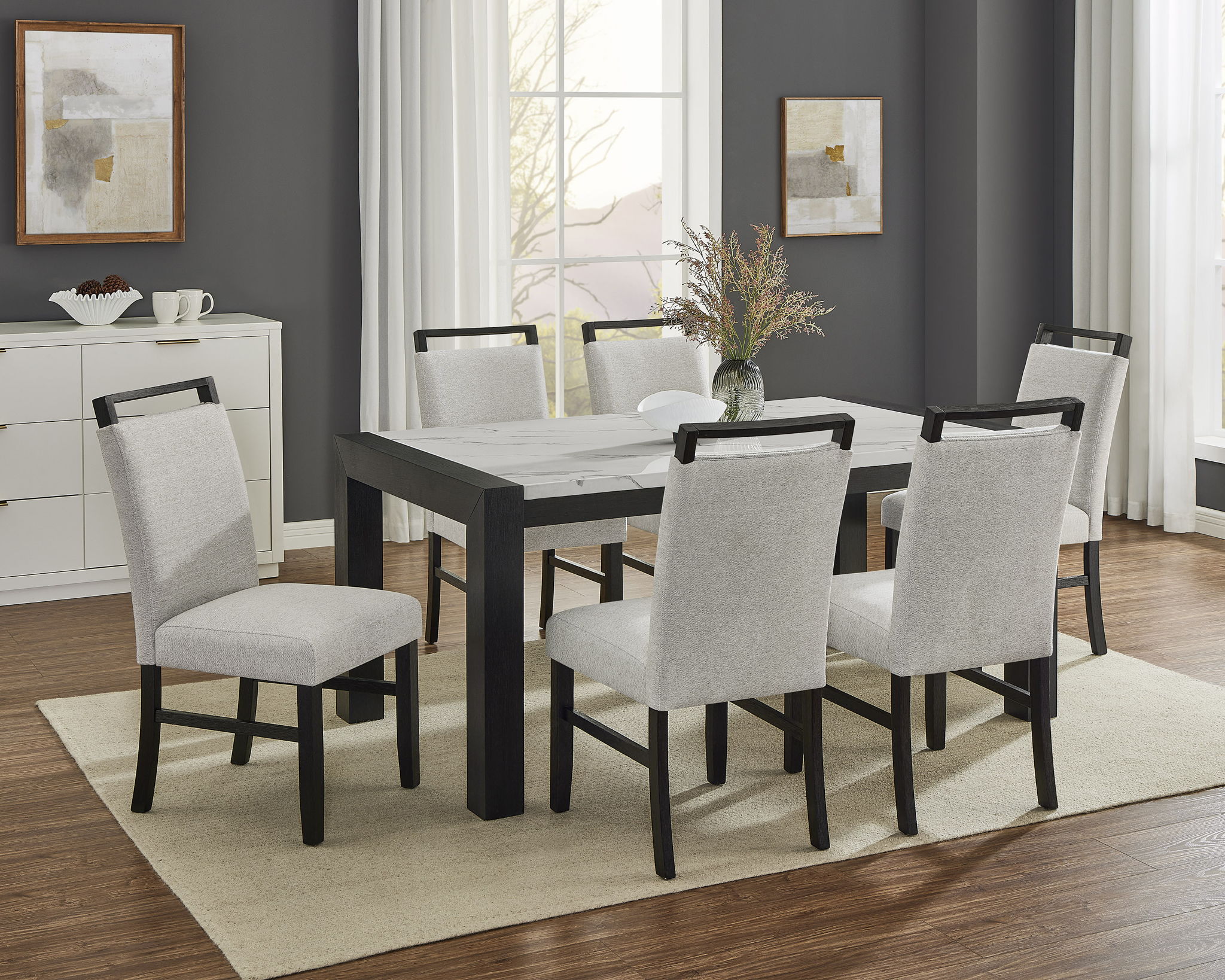 Jules - Side Chair (Set of 2) - Charcoal / Gray