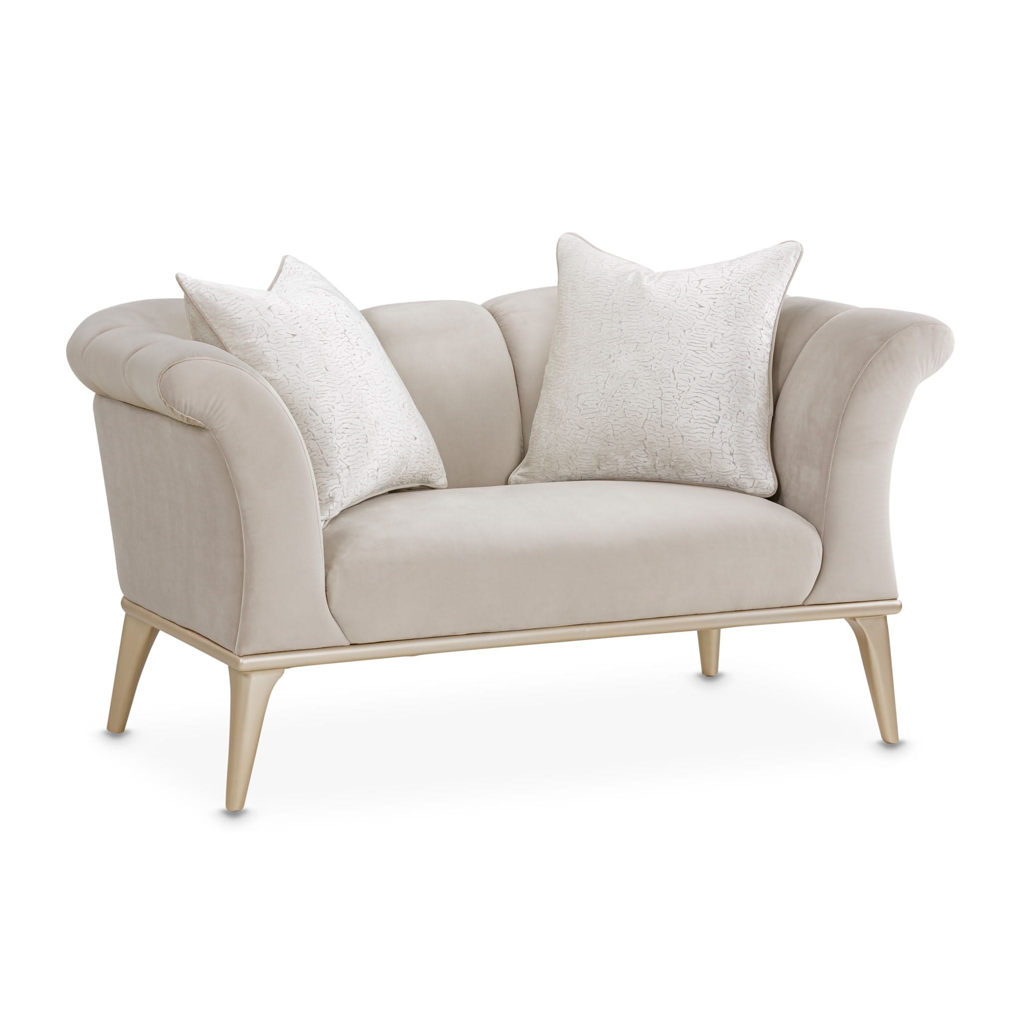 Yvette - Chair And A Half - Porcini / Medium Champagne