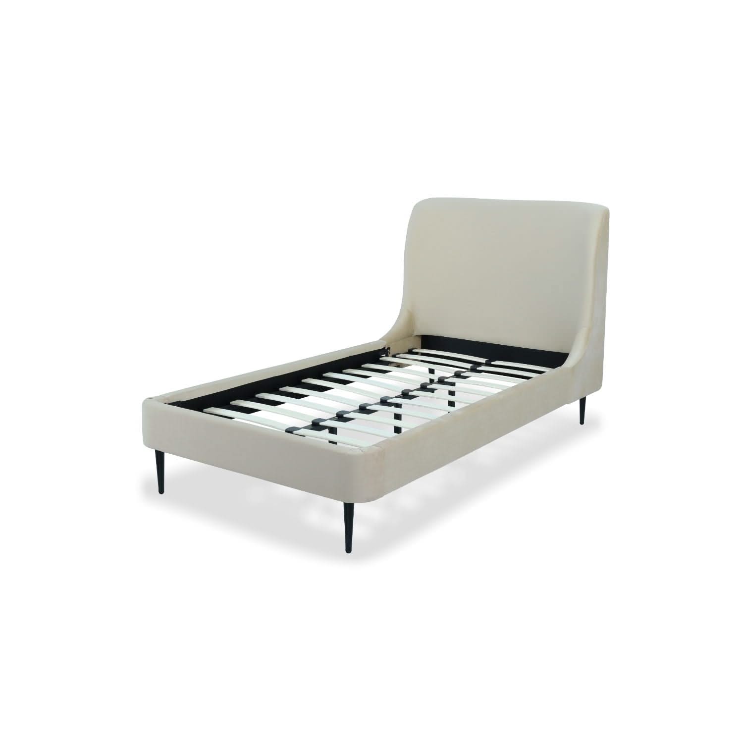 Heather - Upholstered Bed With Curved Headboard