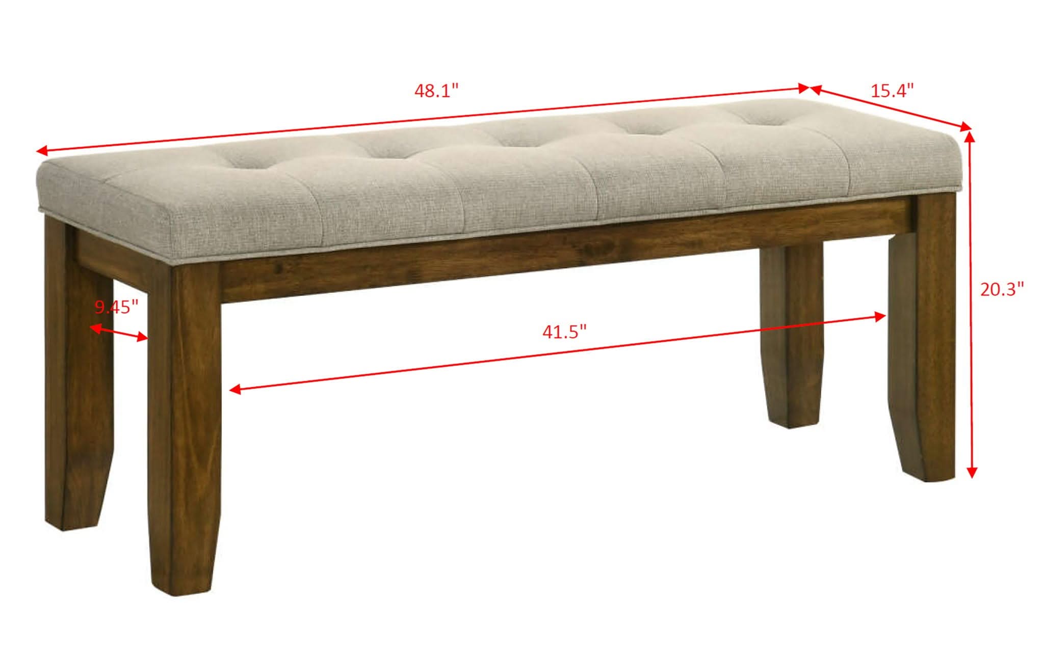 Hollister - Bench - Brown / Gray
