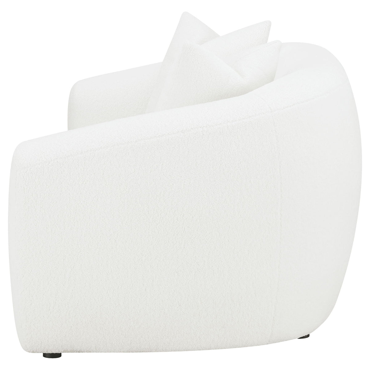 Isabella Faux Sheepskin Upholstered Loveseat Natural