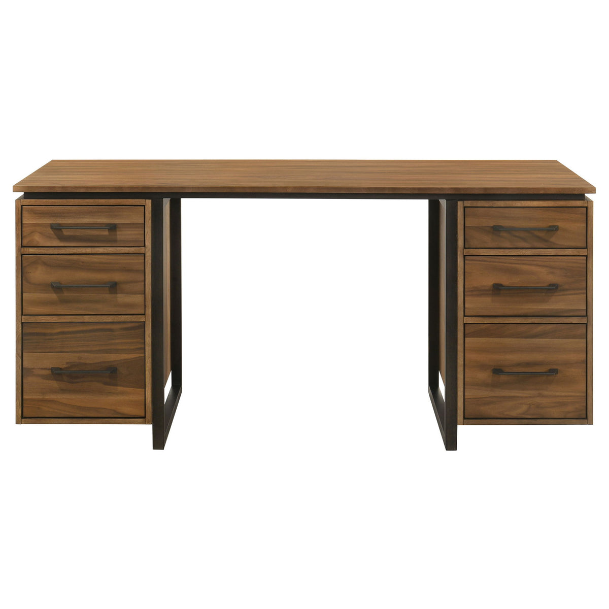 Berhalter 6-Drawer Double Pedestal File Computer Desk