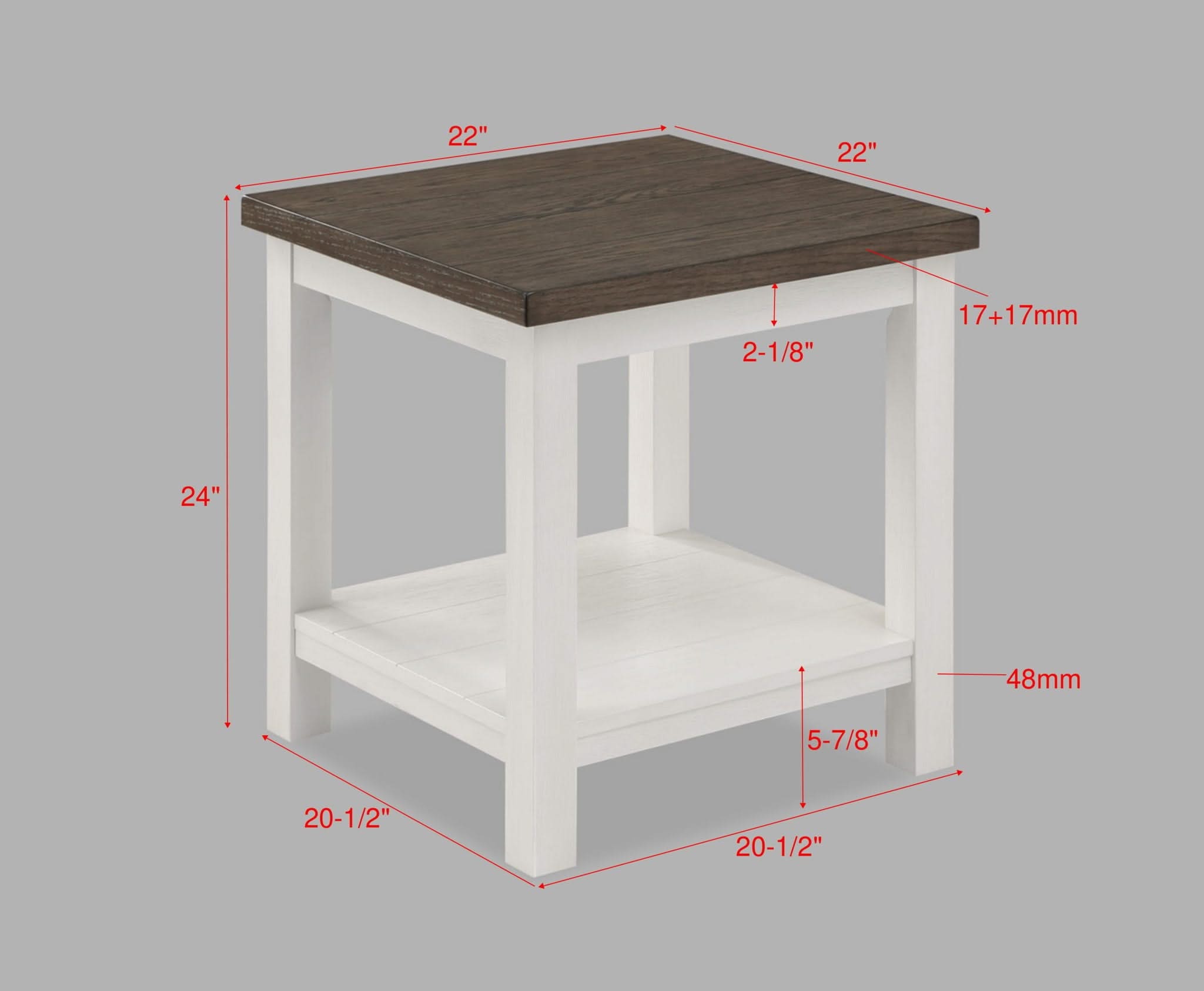 Dakota - End Table - White