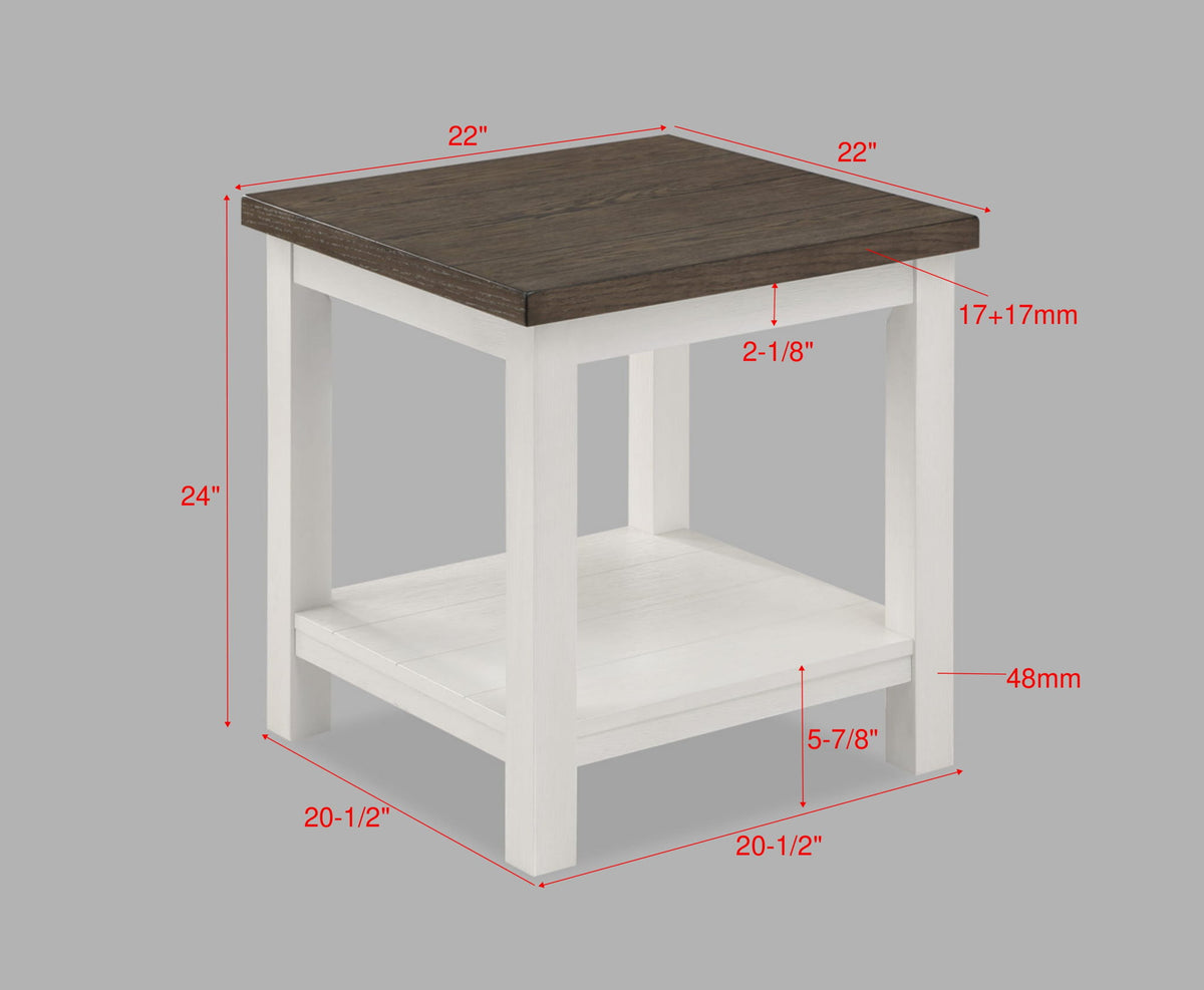 Dakota - Table Set (Coffee & 2 End Tables) - White