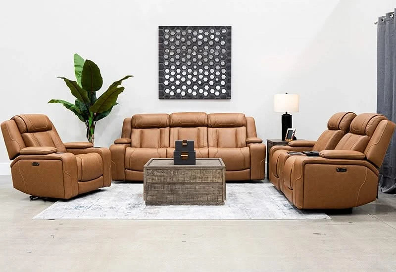 1ST Class Brown Leather Zero Gravity Dual Power Recliner with Storage Arms and USB Ports