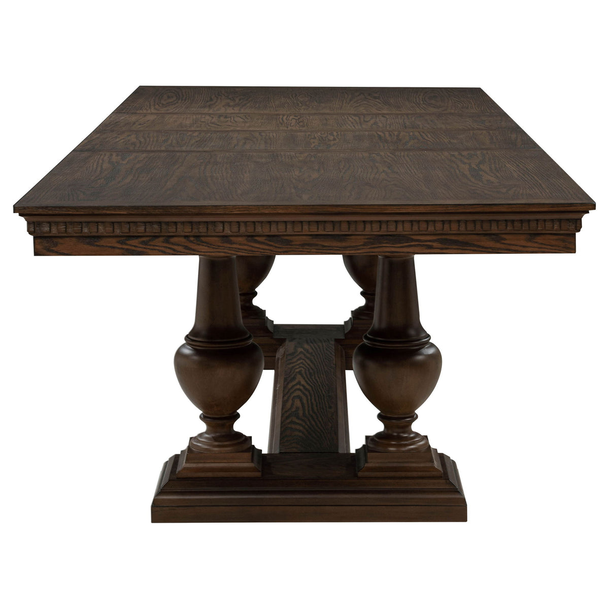 Ridgewell 7-piece Rectangular Trestle Dining Set Dark Oak