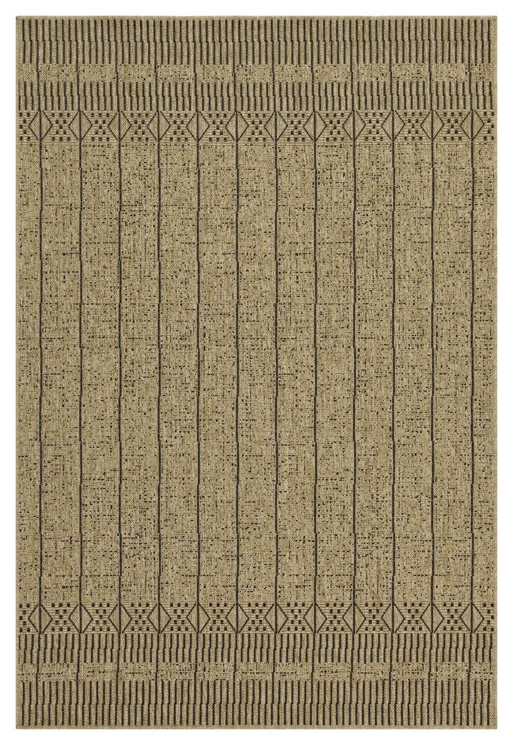 Earth - 7'10" X 10'3" Polypropylene, Indoor, Outdoor Area Rug - Jute / Black