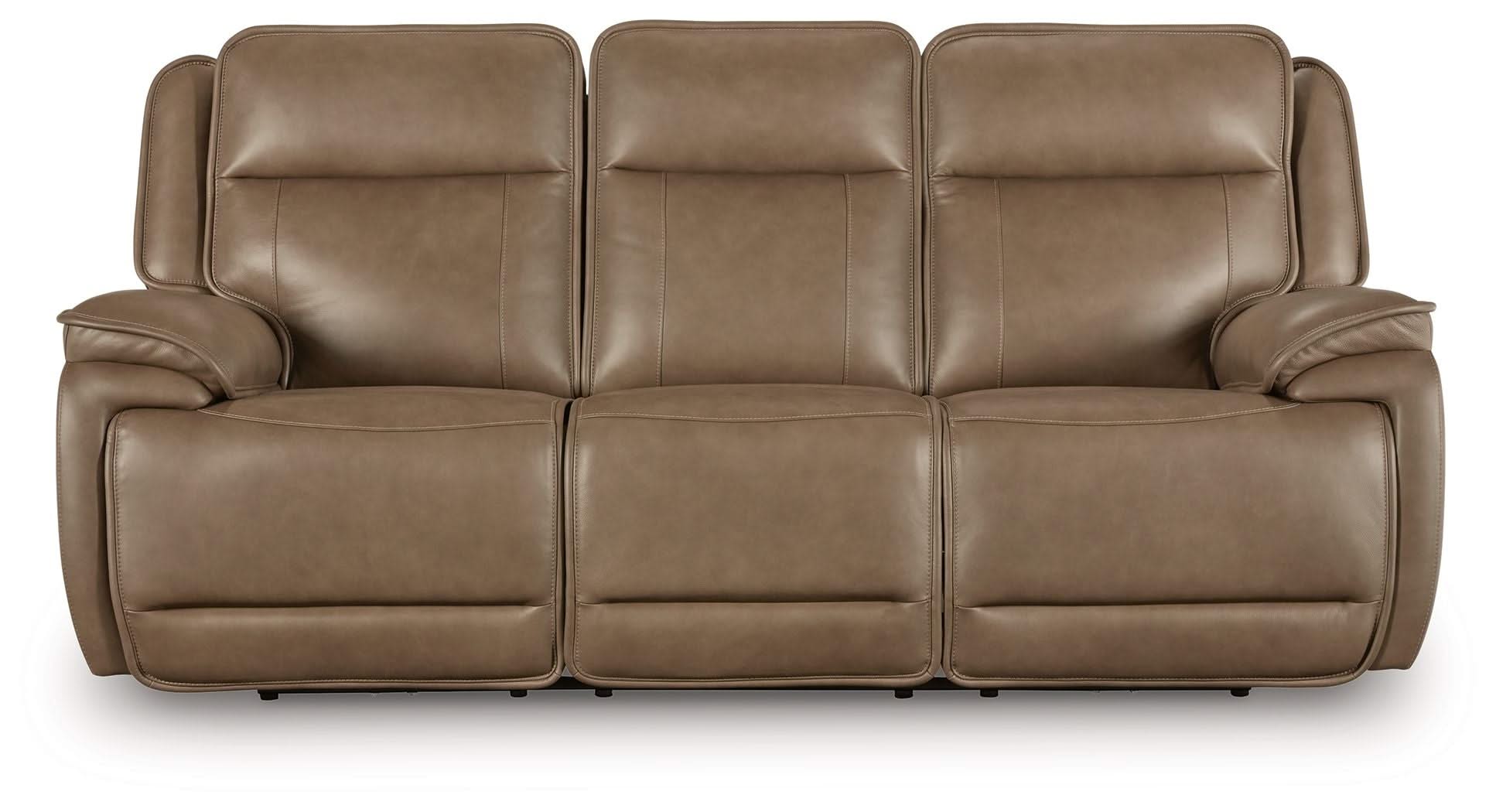 Glencroft - Power Reclining Sofa With Adjustable Headrest - Sahara