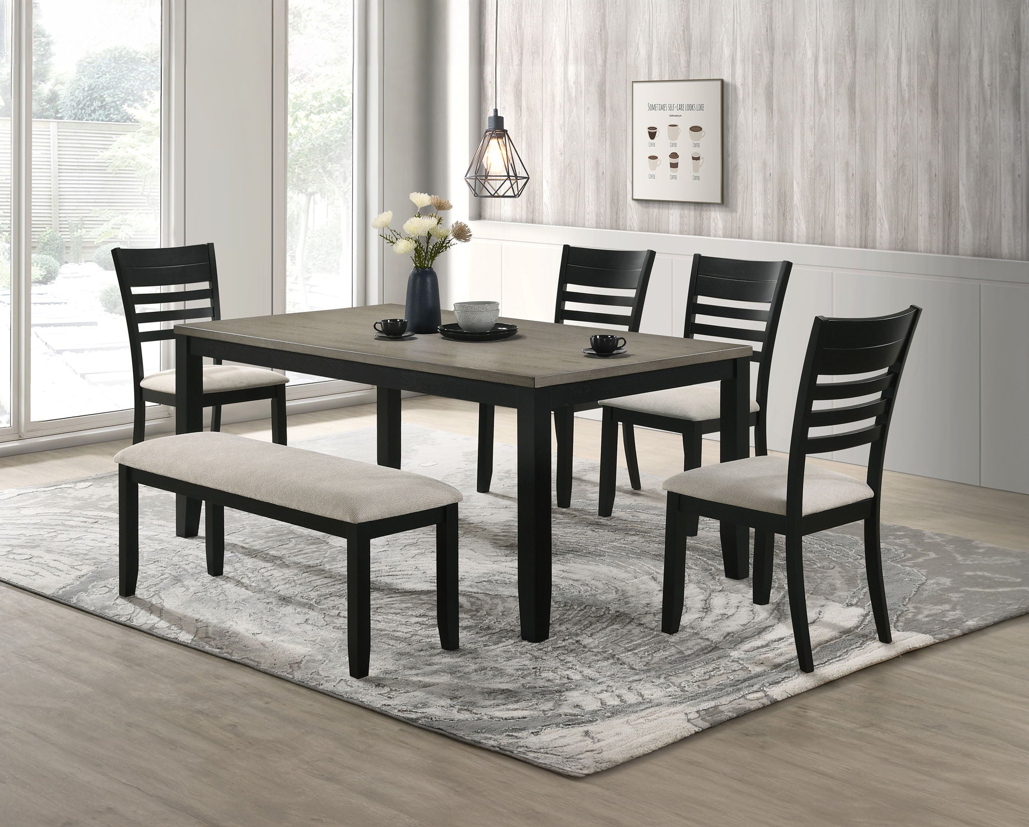 Folio - Dining Table - Light Brown / Black