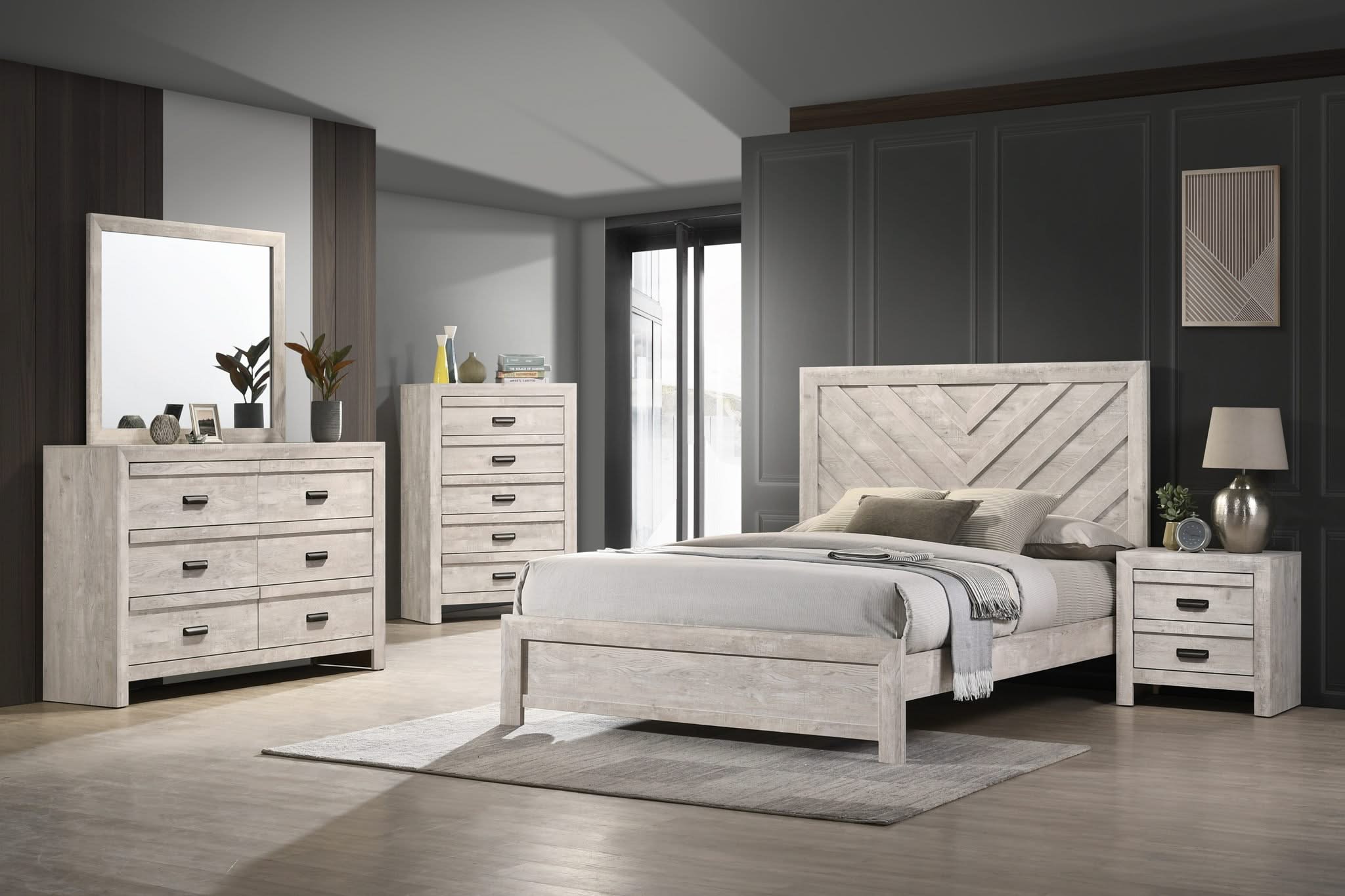 Valor - Full Bed - Antique White