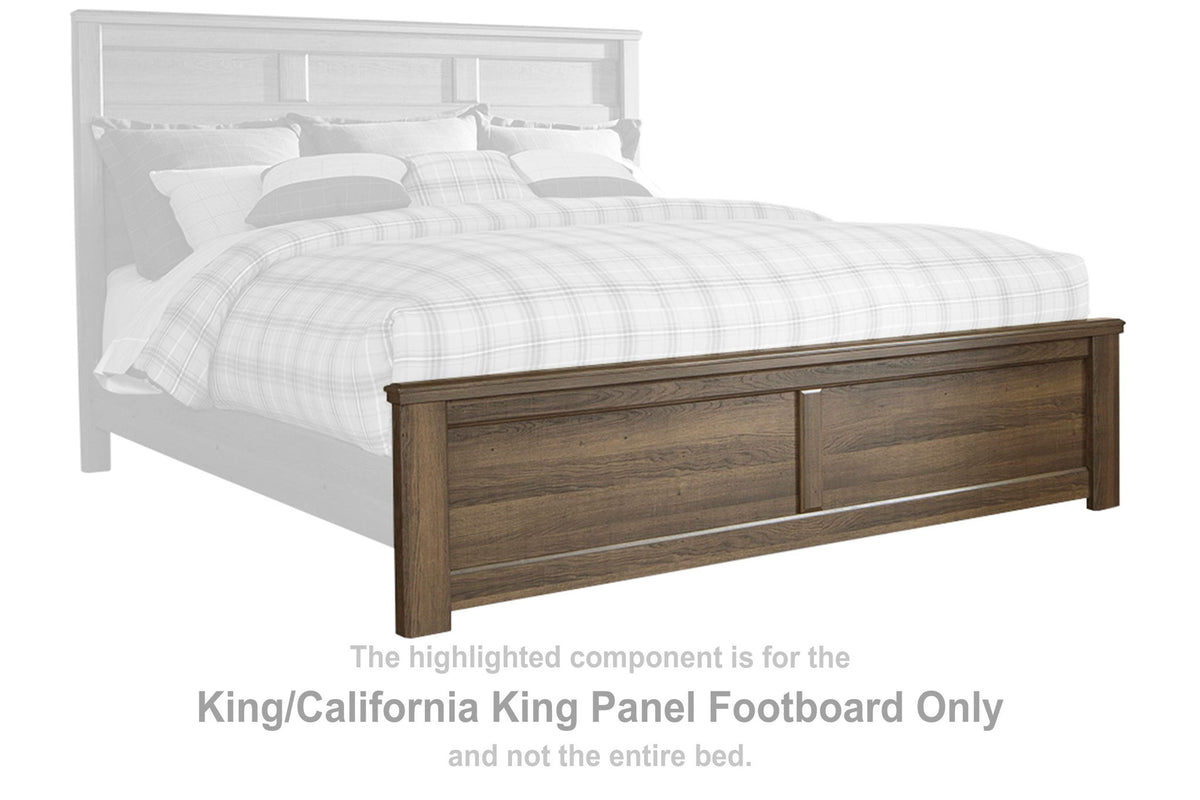 Juararo - King/Cal King Panel Footboard - Dark Brown