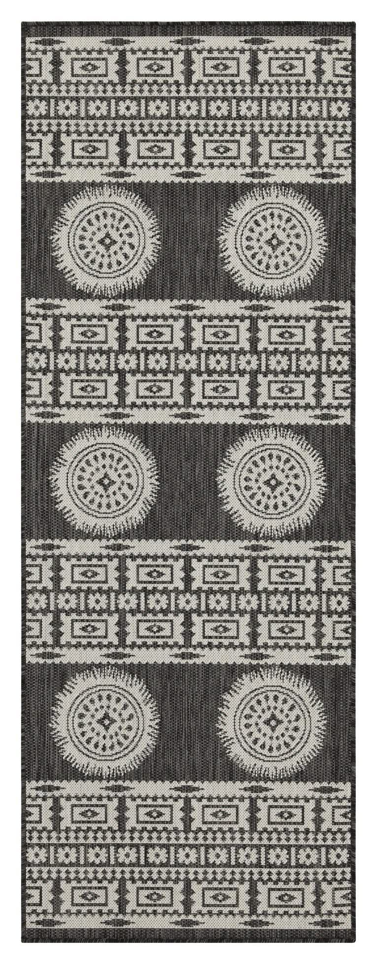 Sunshine - 5'3" X 7'3" Indoor, Outdoor Area Rug Polypropylene - Anthracite