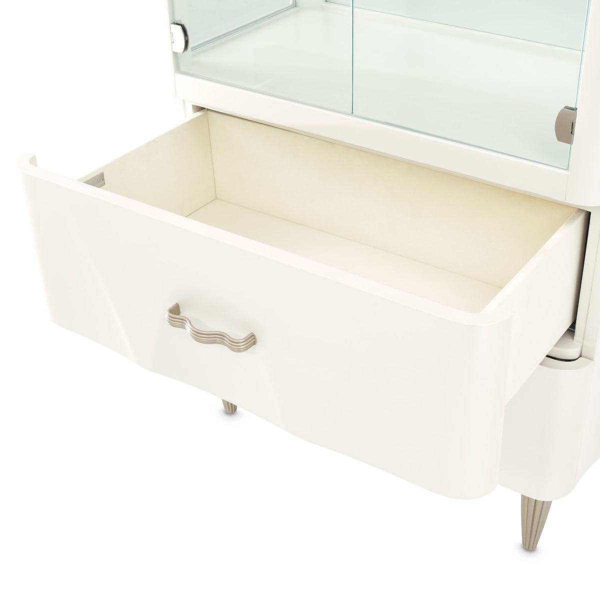 London Place - Display Cabinet - Creamy Pearl