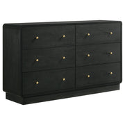 Cavelle 6-drawer Dresser Cabinet Black