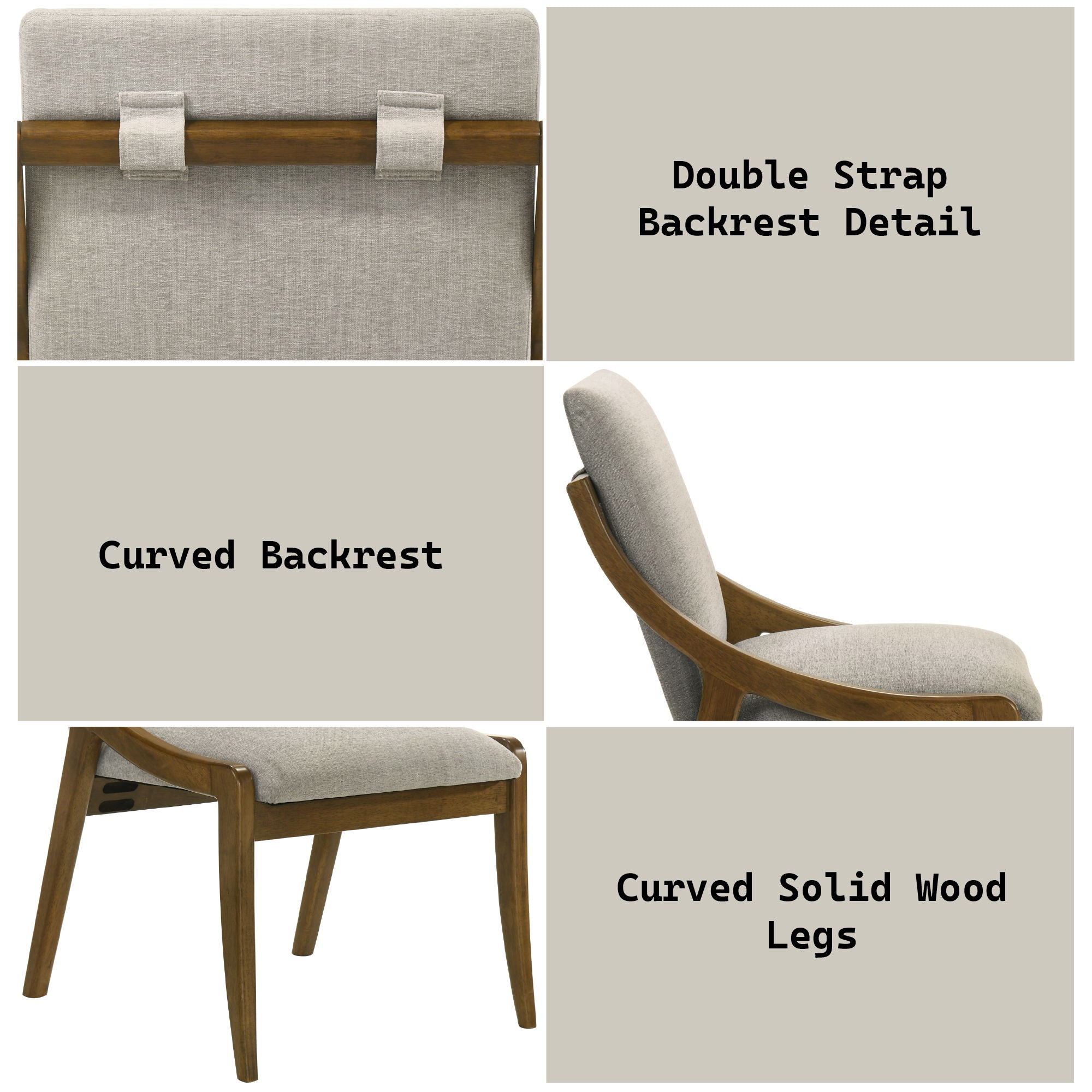 Danzel - Side Chair (Set of 2) - Gray / Oak