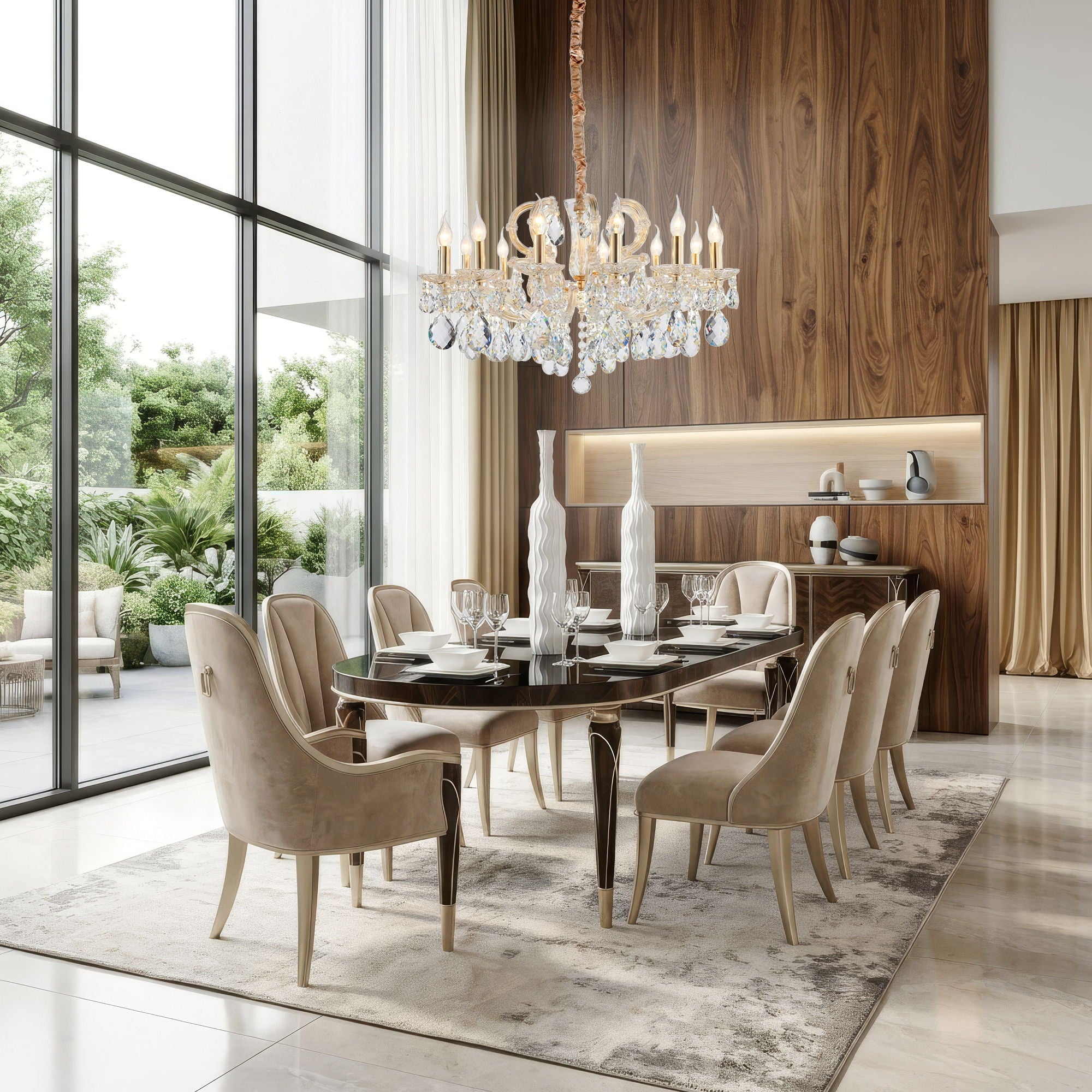 Michael Amini Lighting - Portola 14-Light Traditional Crystal Chandelier - Gold