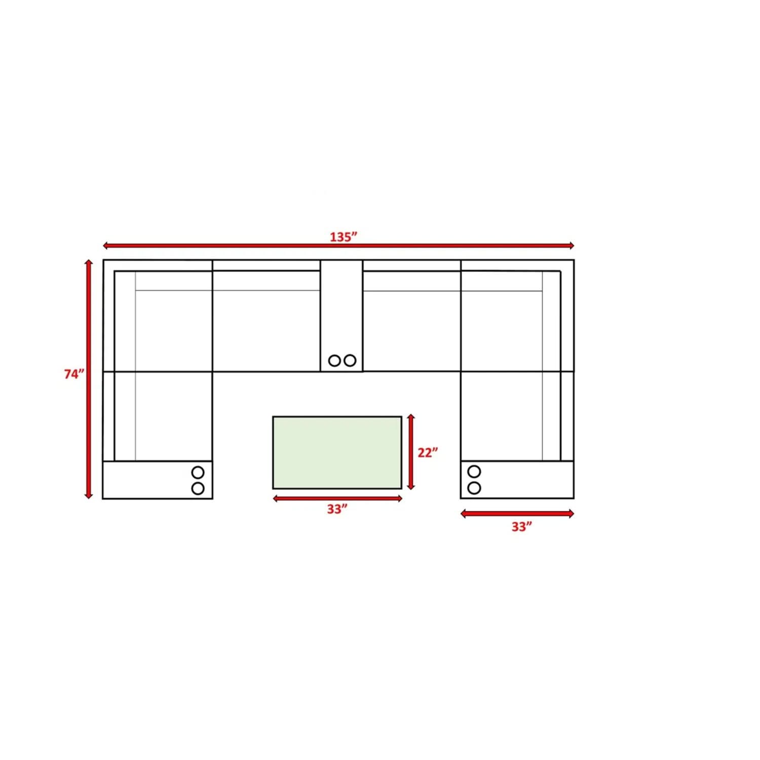 Outdoor Wicker Sectional With Weather Resistant Cushions And Table
