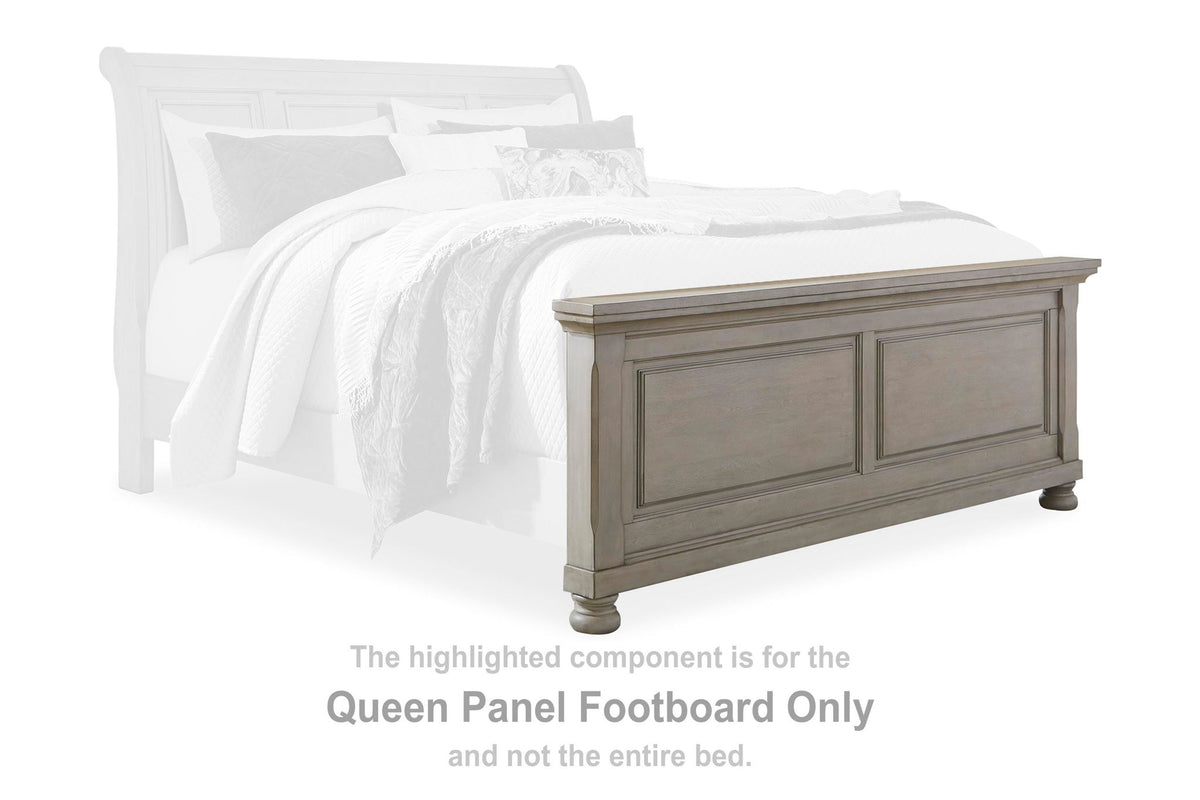 Lettner - Queen Panel Footboard - Light Gray