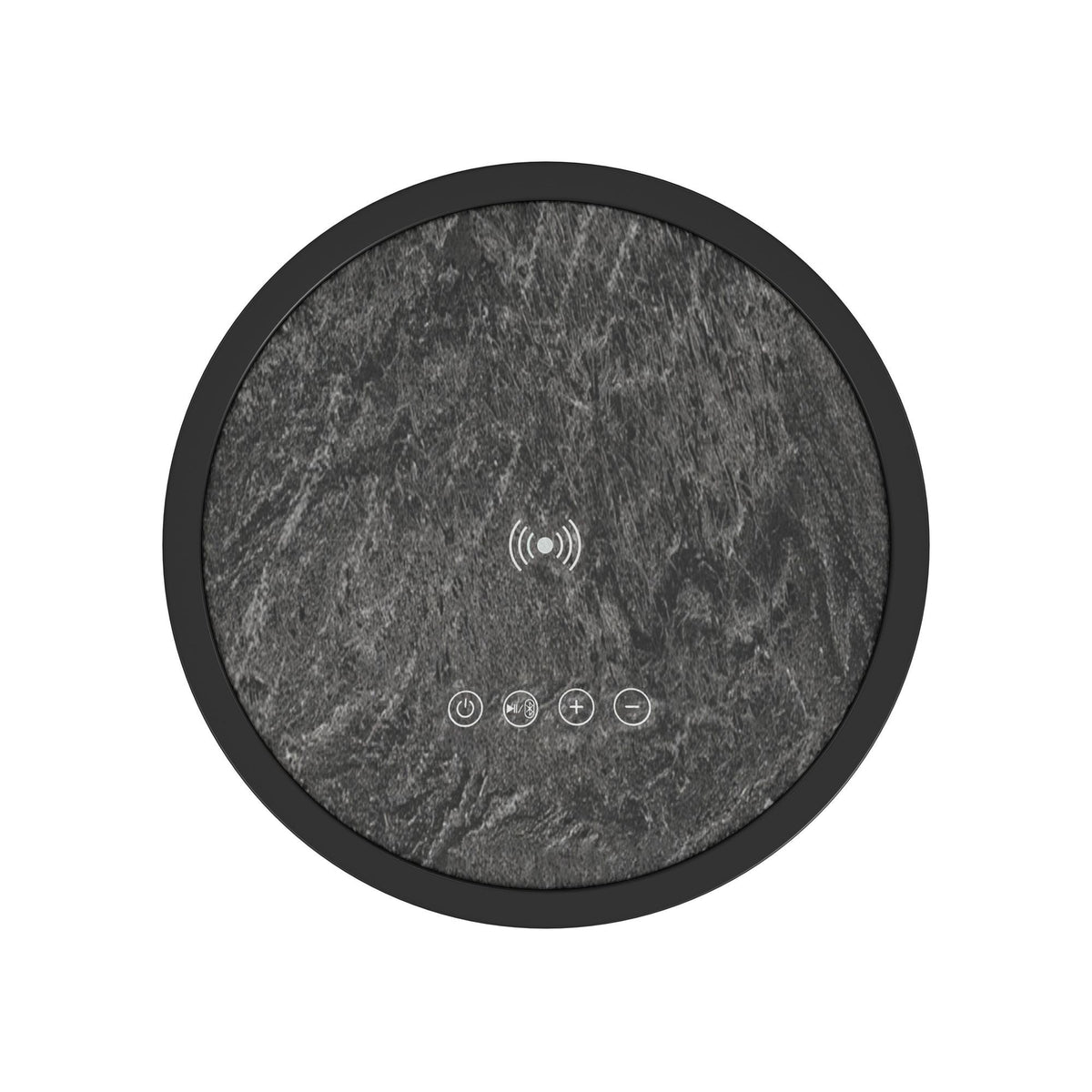 Halo - Round Smart End Table - Black