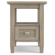 Warm Shaker - Narrow Side Table - Light Brown