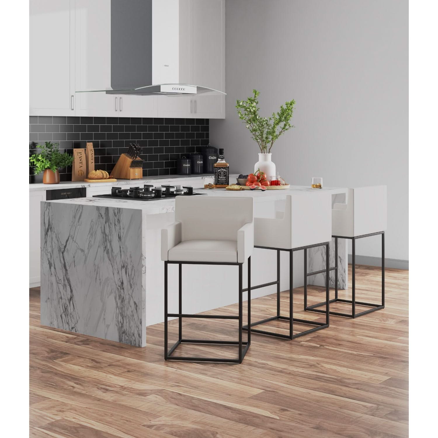 Ambassador - Counter Stool With Square Frame