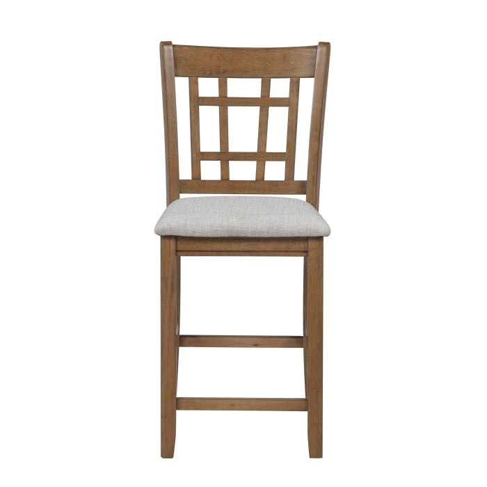 Alice Brown Oak Upholstered Counter Height Chair