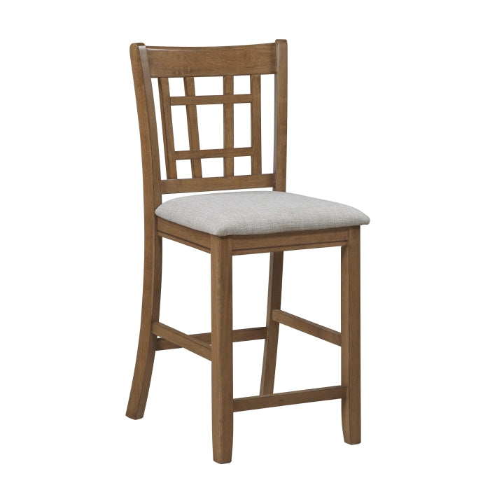 Alice Brown Oak Upholstered Counter Height Chair