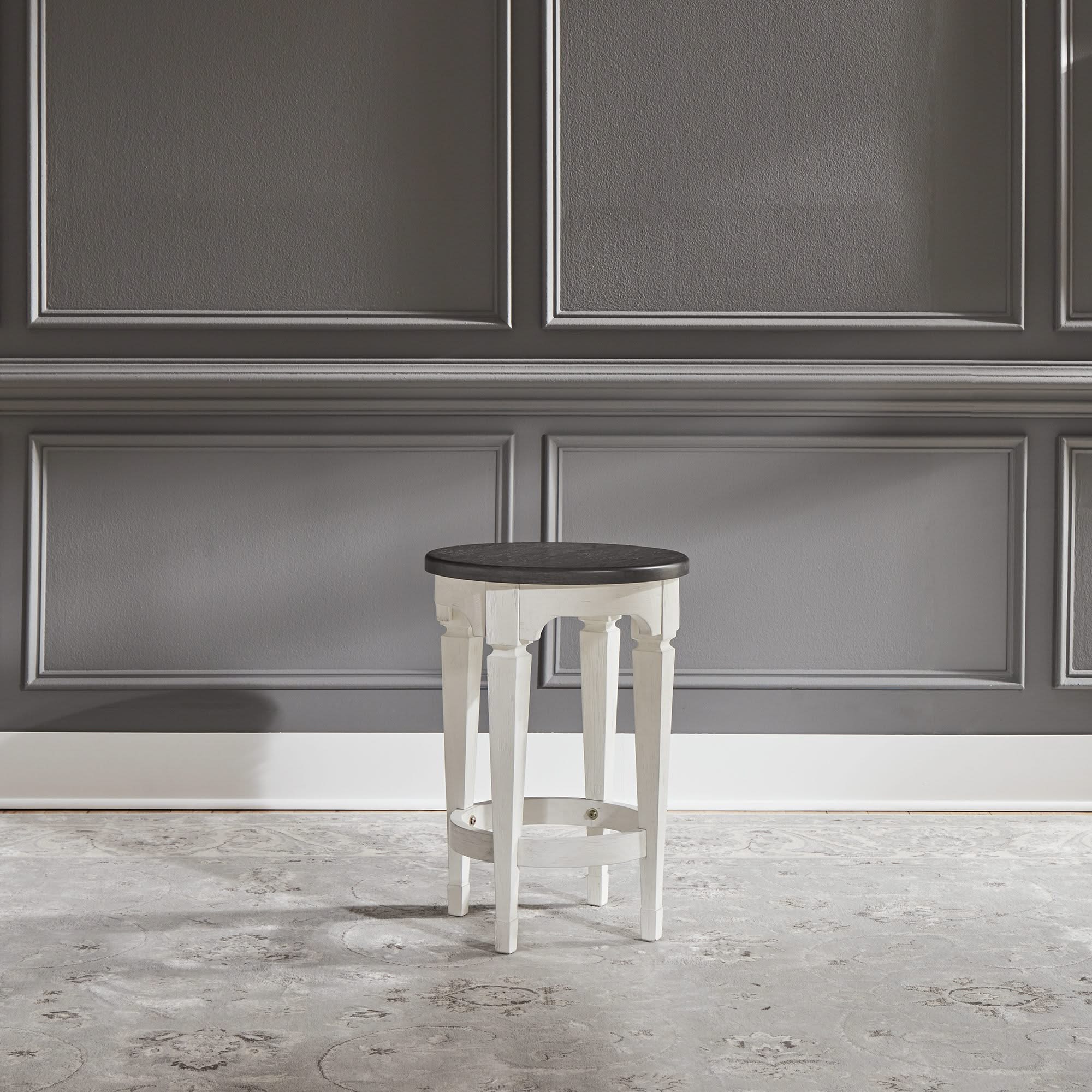 Allyson Park - 4 Piece Dining Room Set - Wirebrushed White / Charcoal