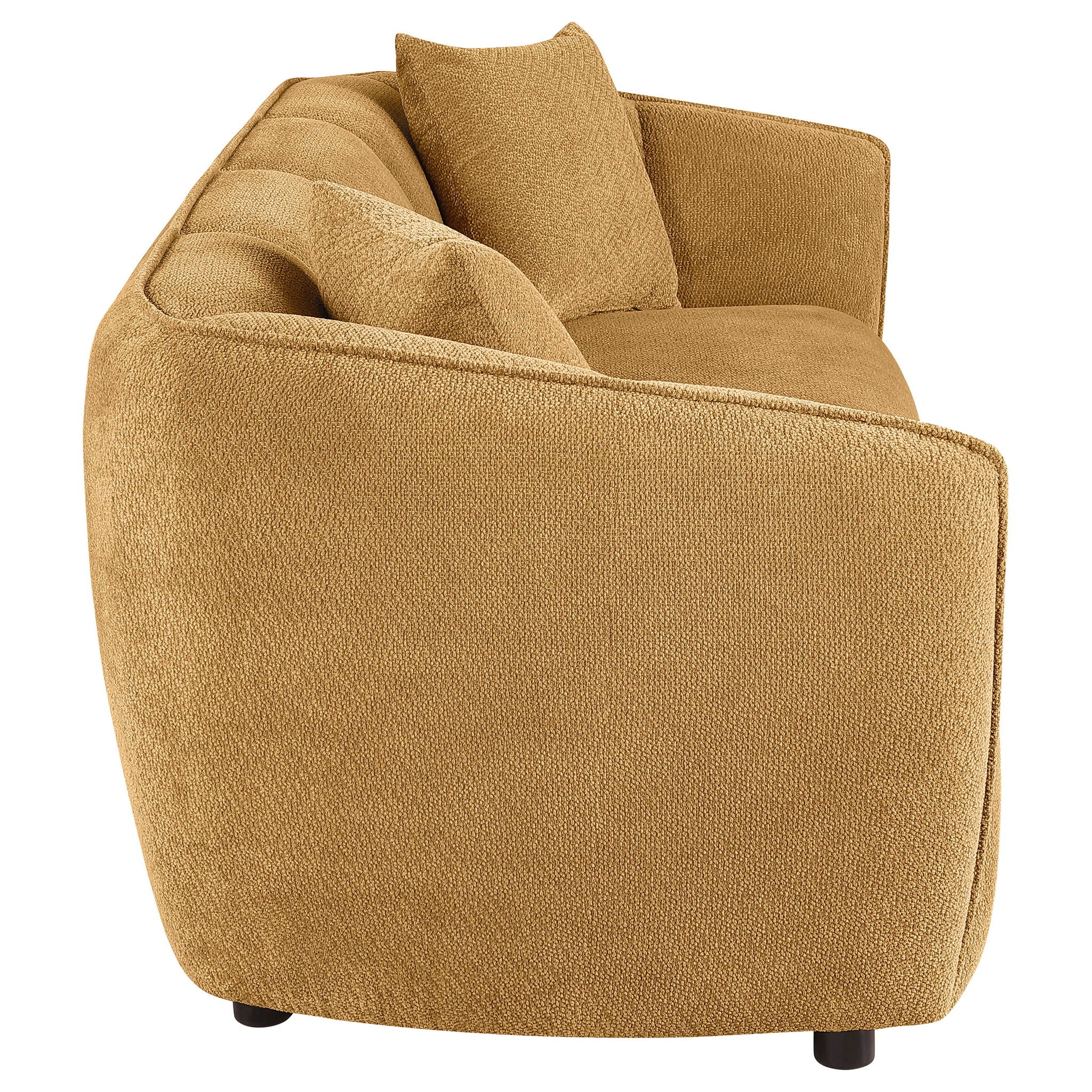 Aleisha Chenille Upholstered Sofa Mustard Yellow