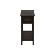 Accent End Table, 2 Tier, Storage Drawer, Transitional - Walnut